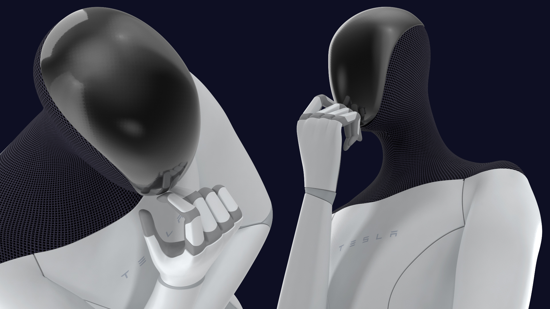 3D Tesla Bot Standing Pose model