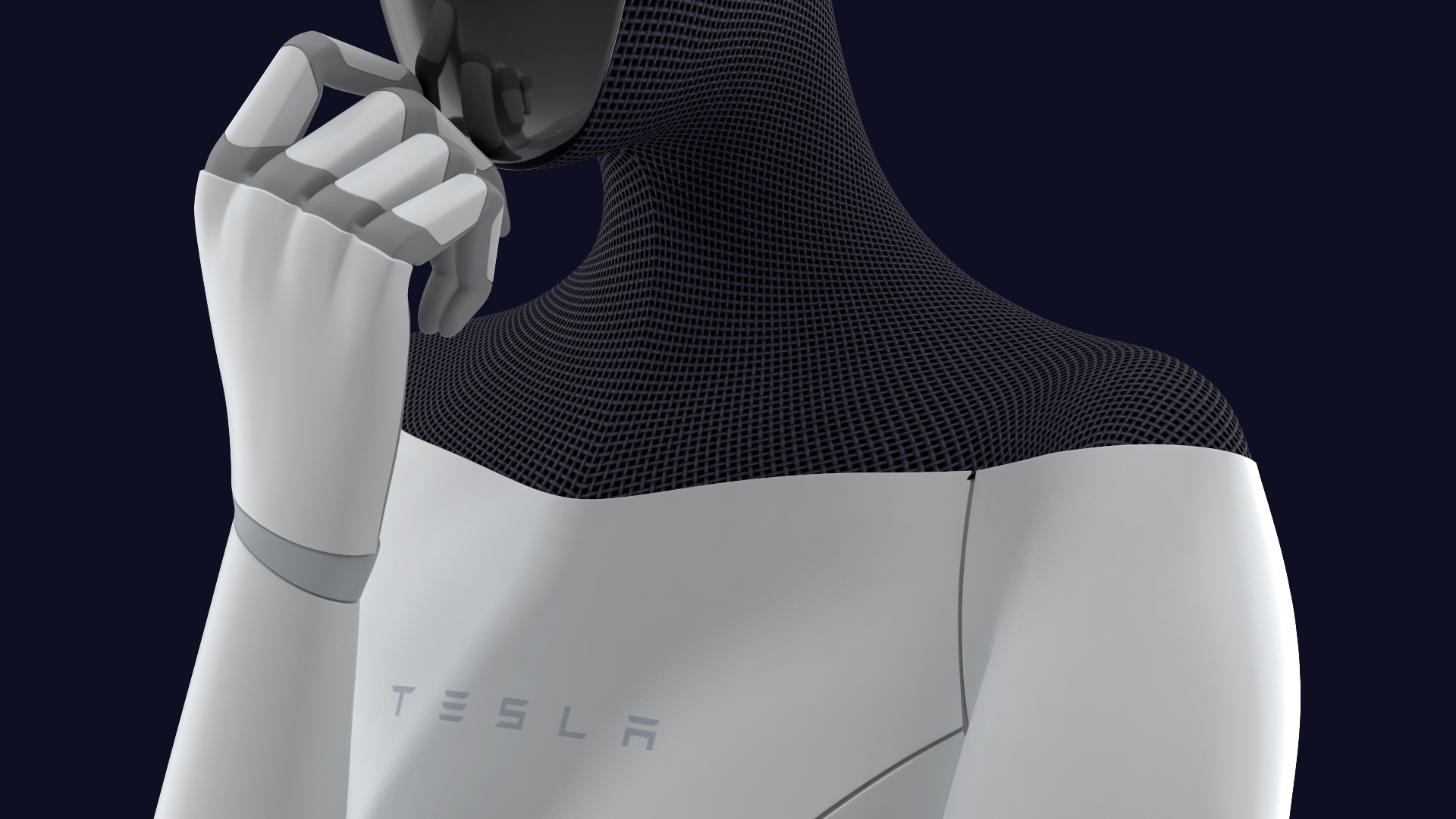 3D Tesla Bot Standing Pose model