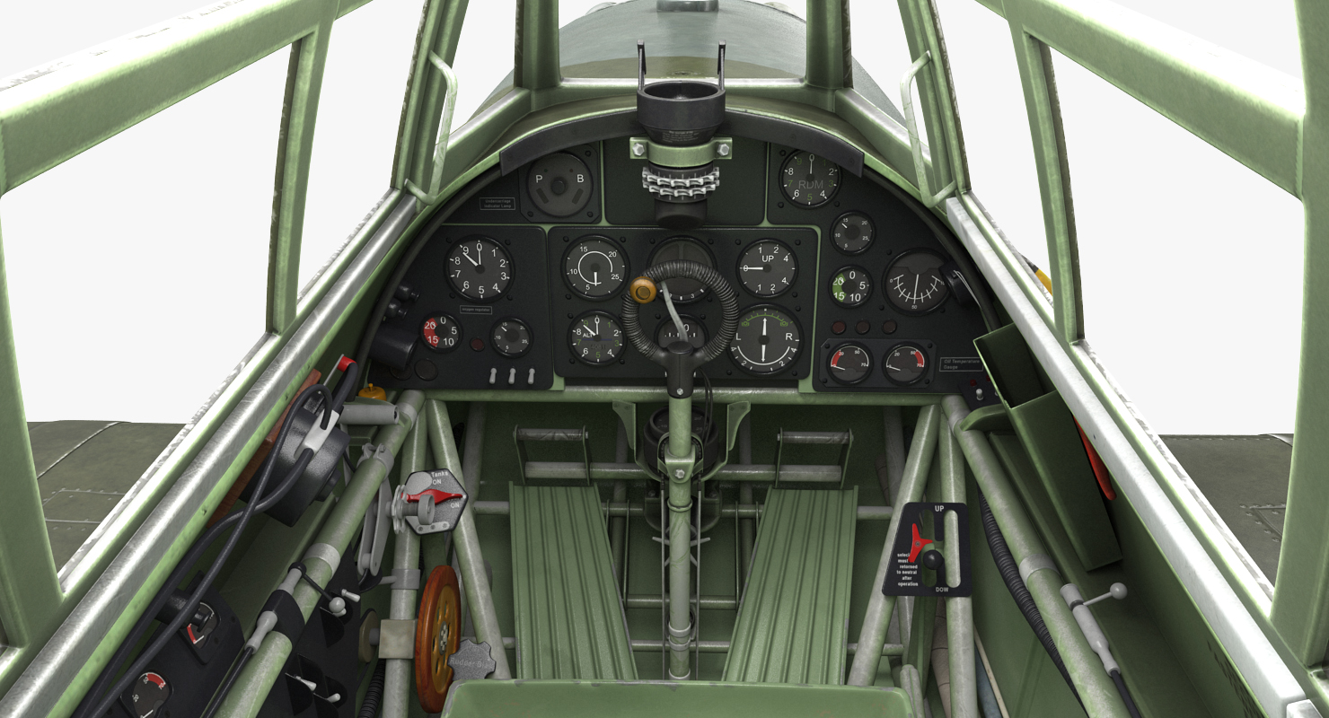 3D Hawker Hurricane Weathered Rigged model