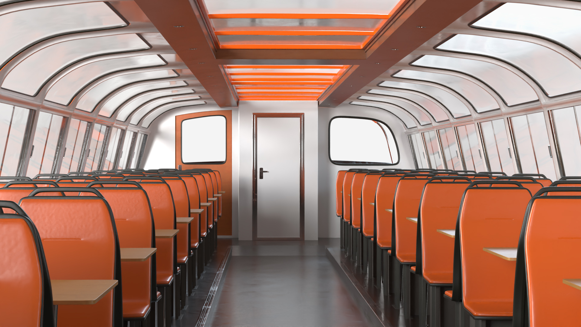 Amsterdam Canal Orange Cruise Boat 3D model