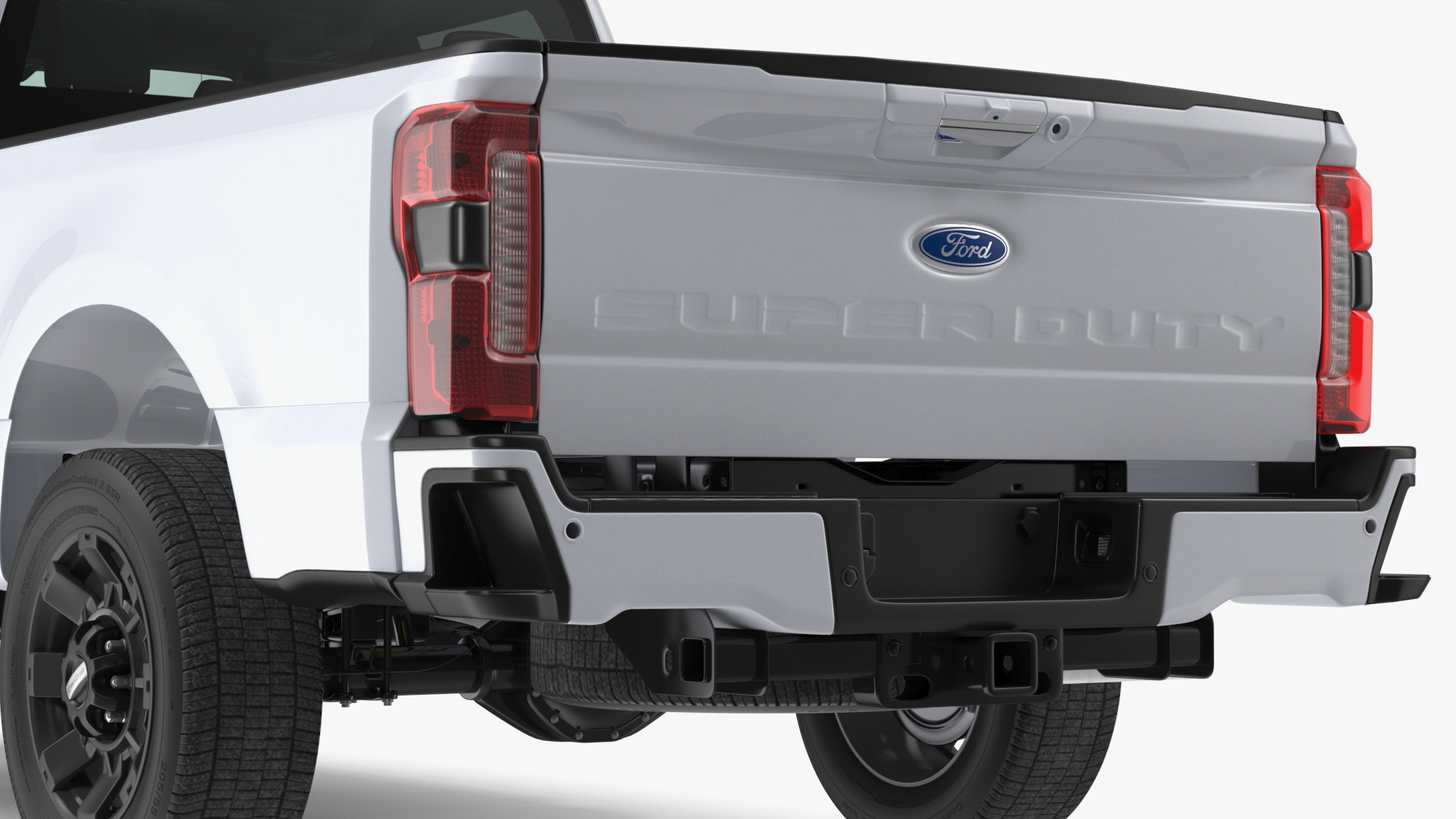 3D model White Pickup Ford Super Duty F550 Rigged