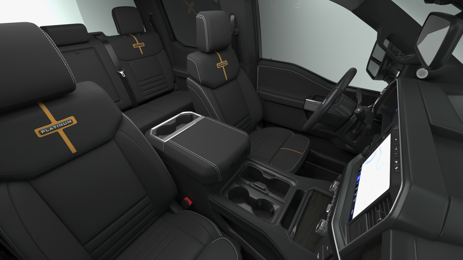 3D model White Pickup Ford Super Duty F550 Rigged