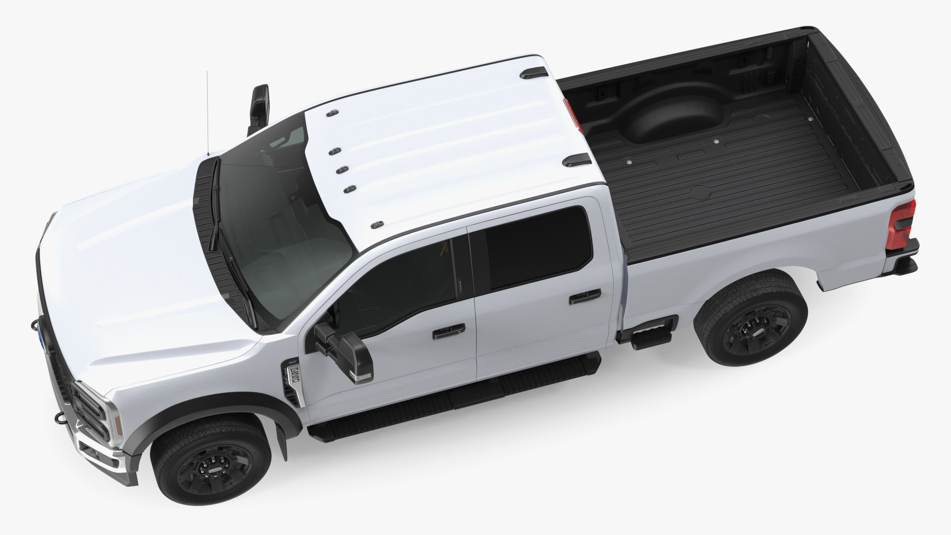 3D model White Pickup Ford Super Duty F550 Rigged