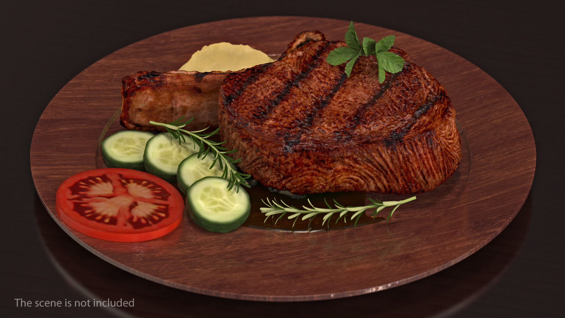 3D model BBQ Long Bone Ribeye