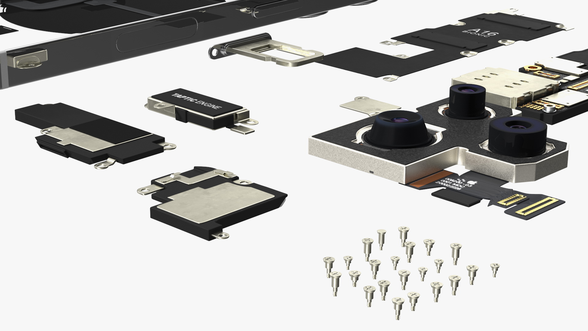 iPhone 14 Pro Fully Disassembled 3D