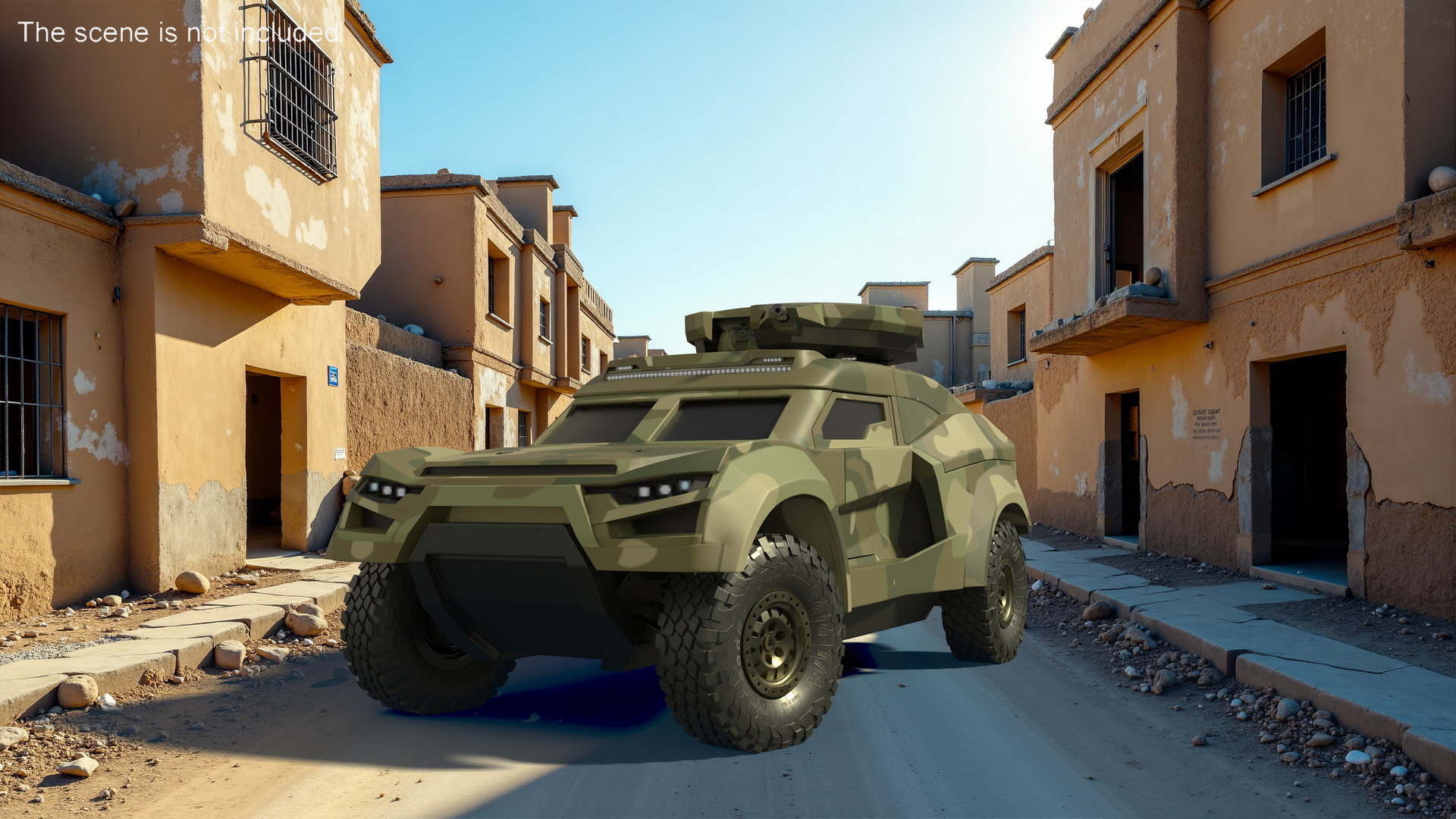 Military Interceptor Vehicle in Camouflage Rigged 3D model