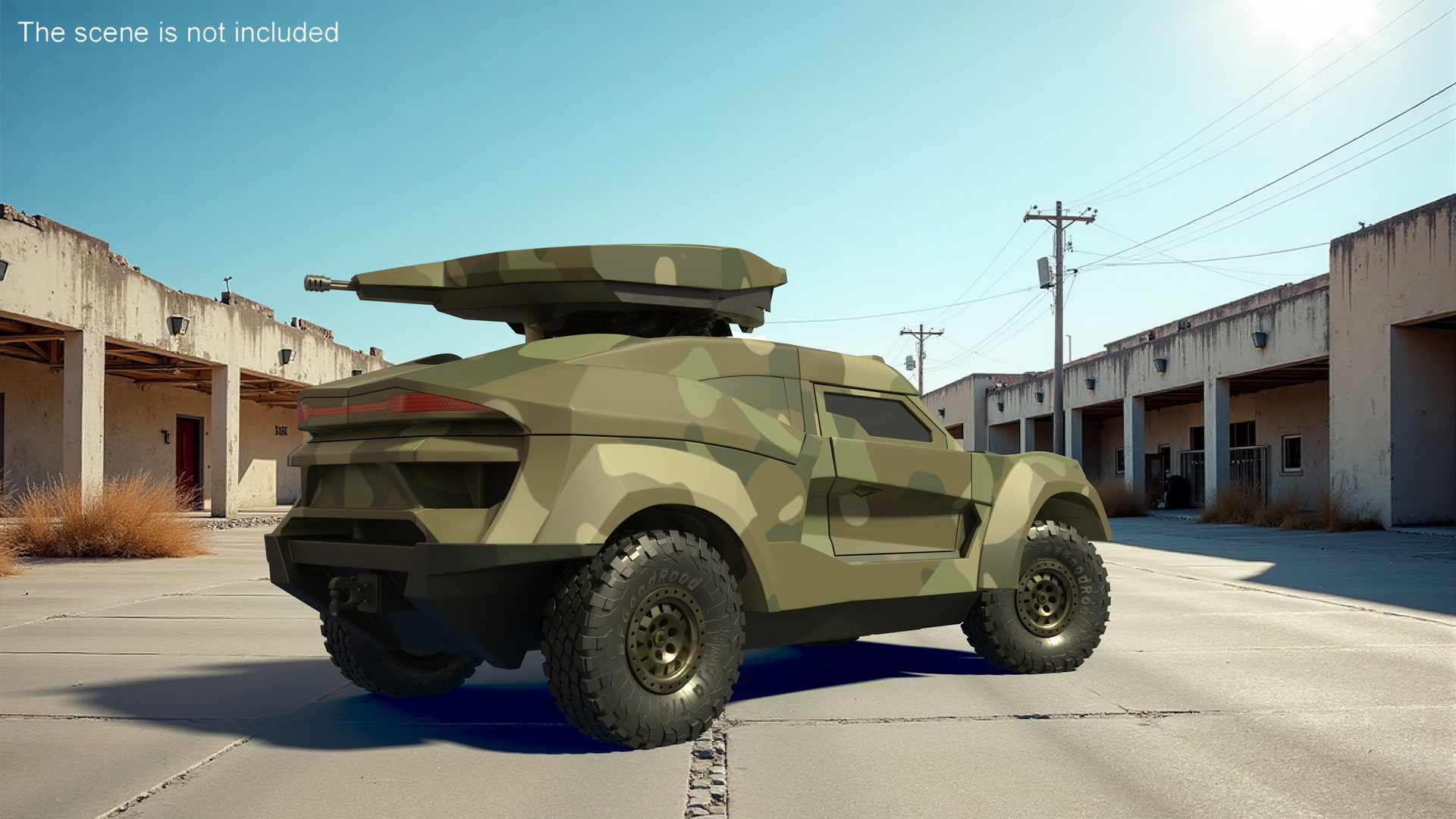Military Interceptor Vehicle in Camouflage Rigged 3D model