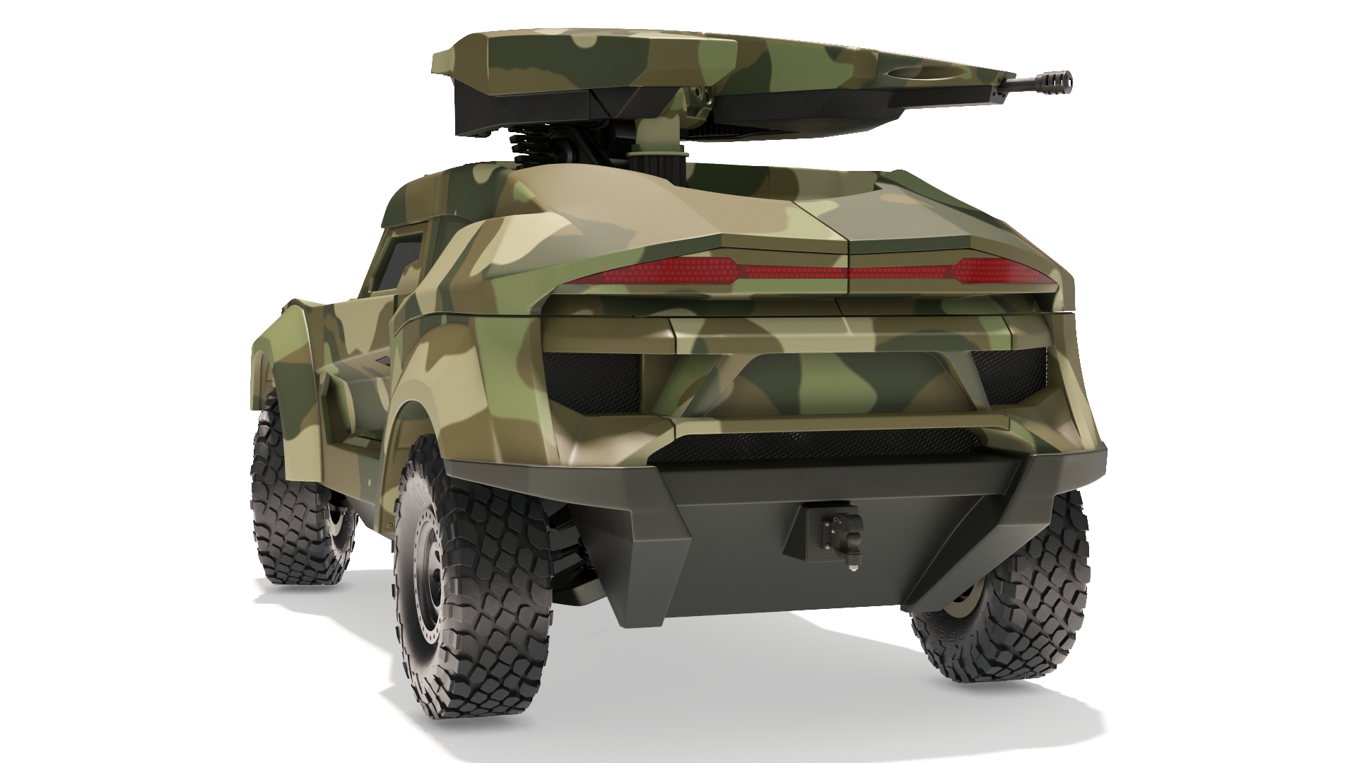 Military Interceptor Vehicle in Camouflage Rigged 3D model