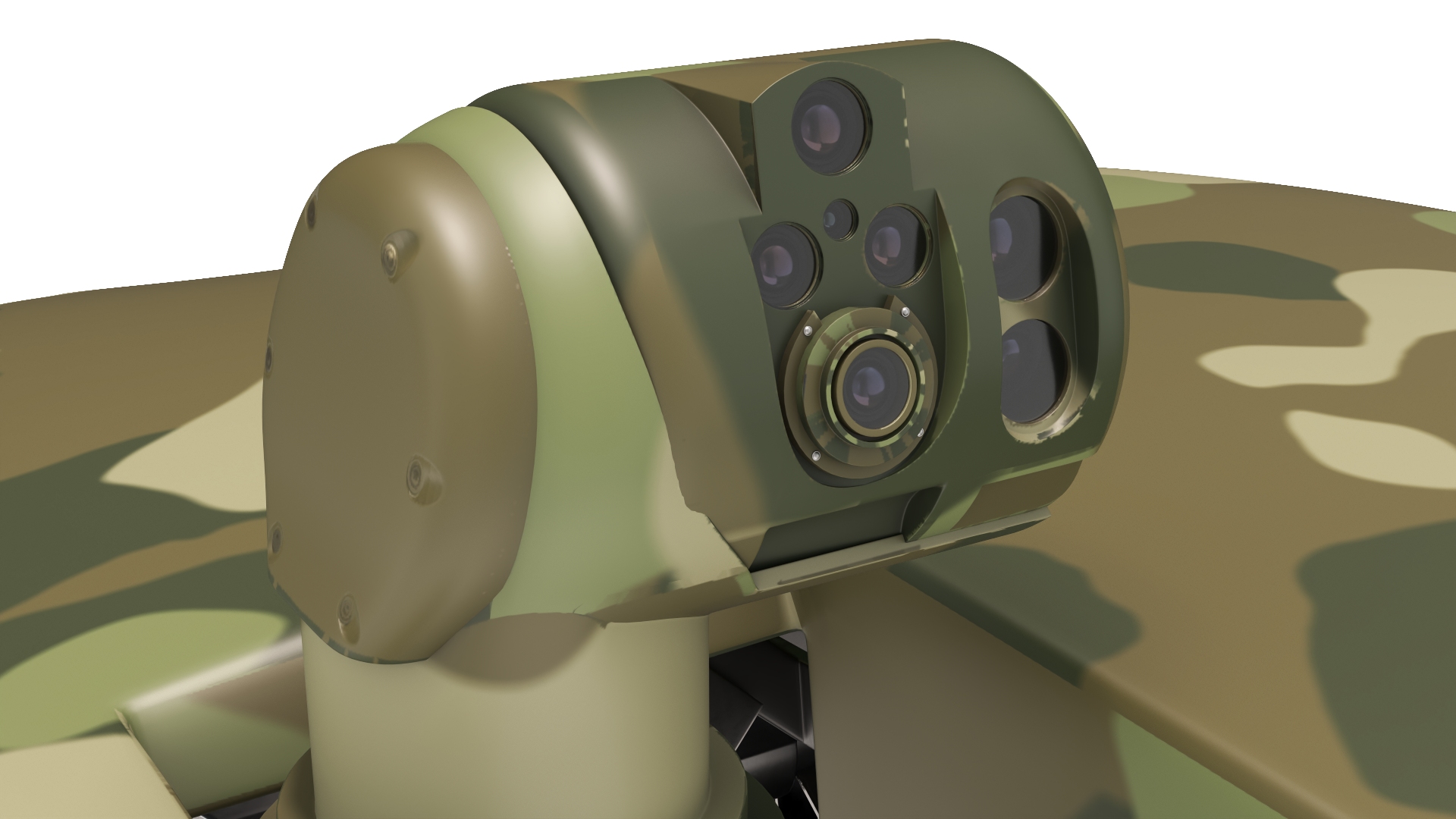 Military Interceptor Vehicle in Camouflage Rigged 3D model