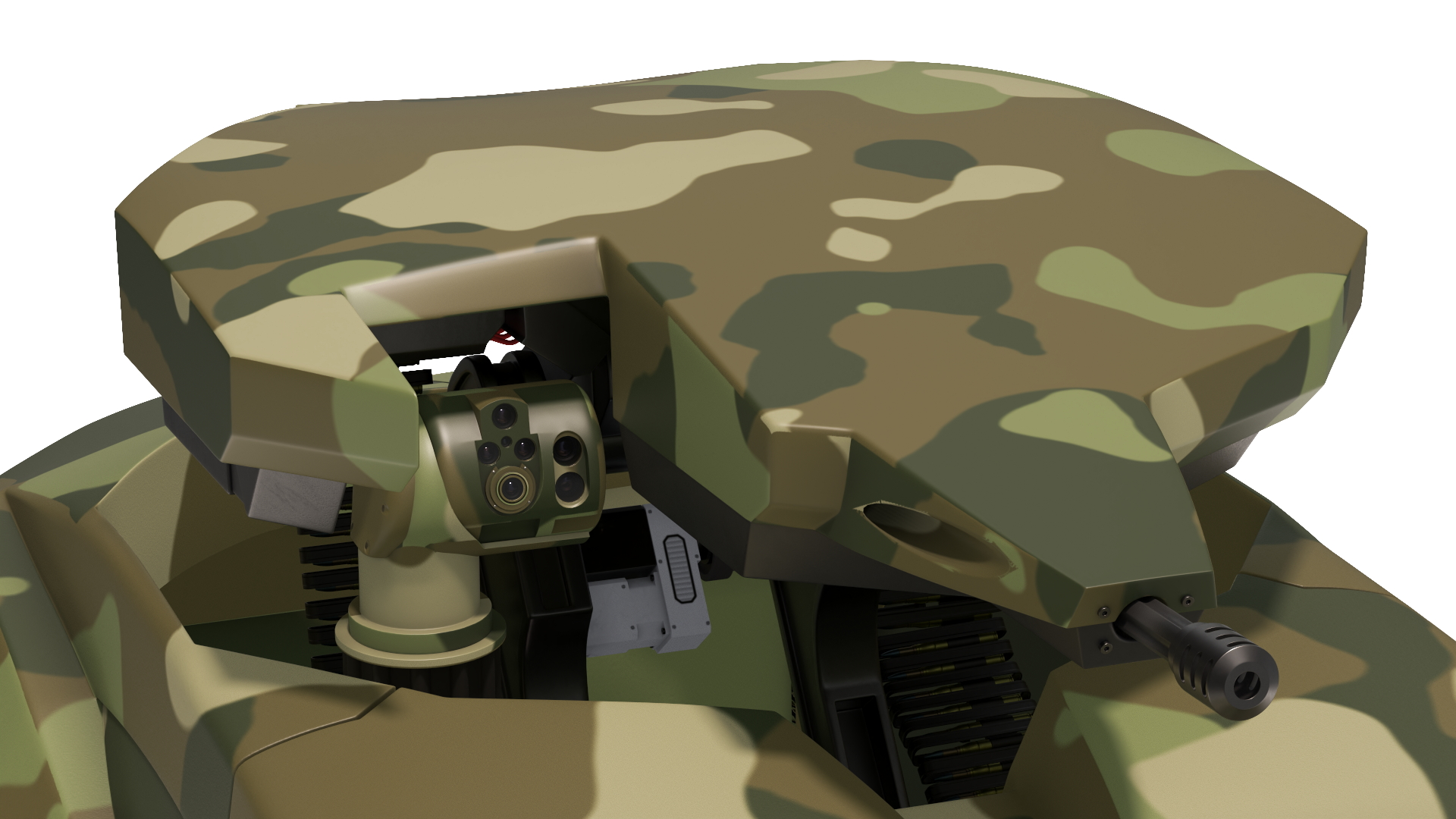 Military Interceptor Vehicle in Camouflage Rigged 3D model