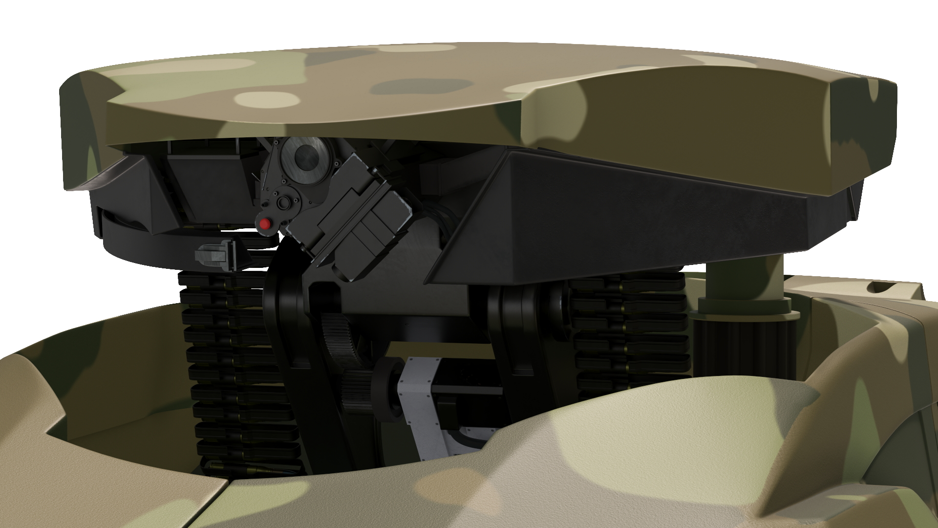 Military Interceptor Vehicle in Camouflage Rigged 3D model