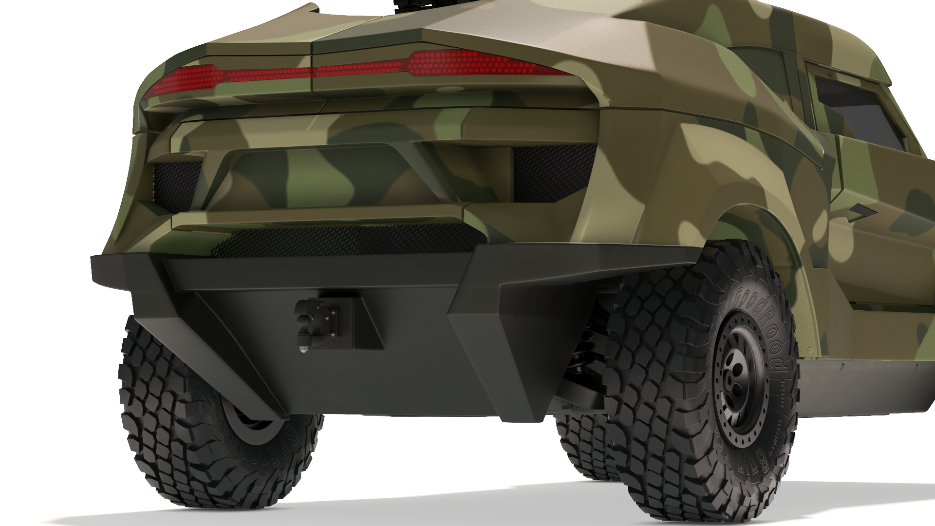 Military Interceptor Vehicle in Camouflage Rigged 3D model