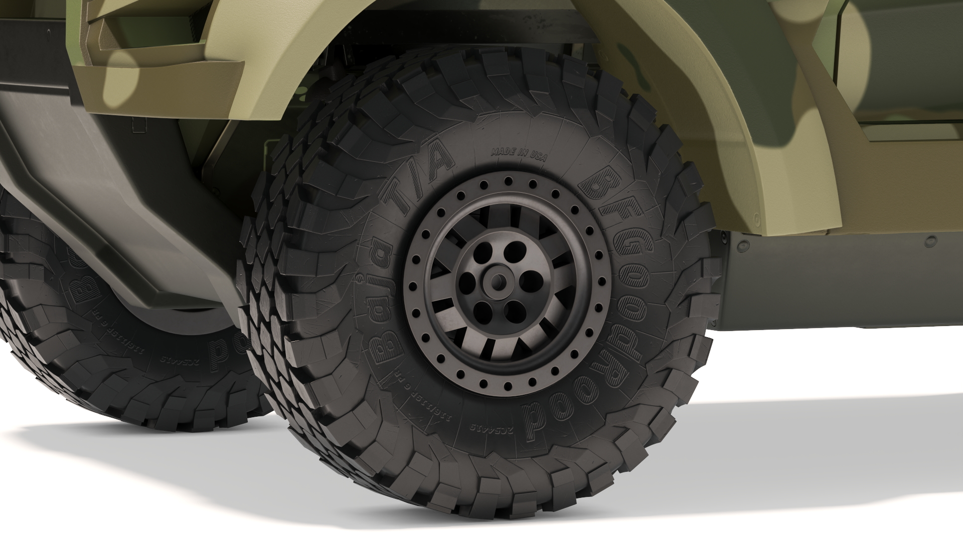 Military Interceptor Vehicle in Camouflage Rigged 3D model