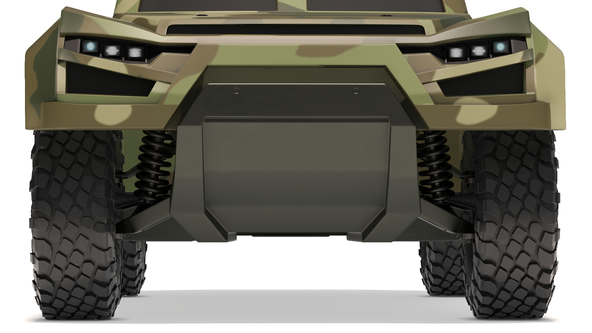 Military Interceptor Vehicle in Camouflage Rigged 3D model