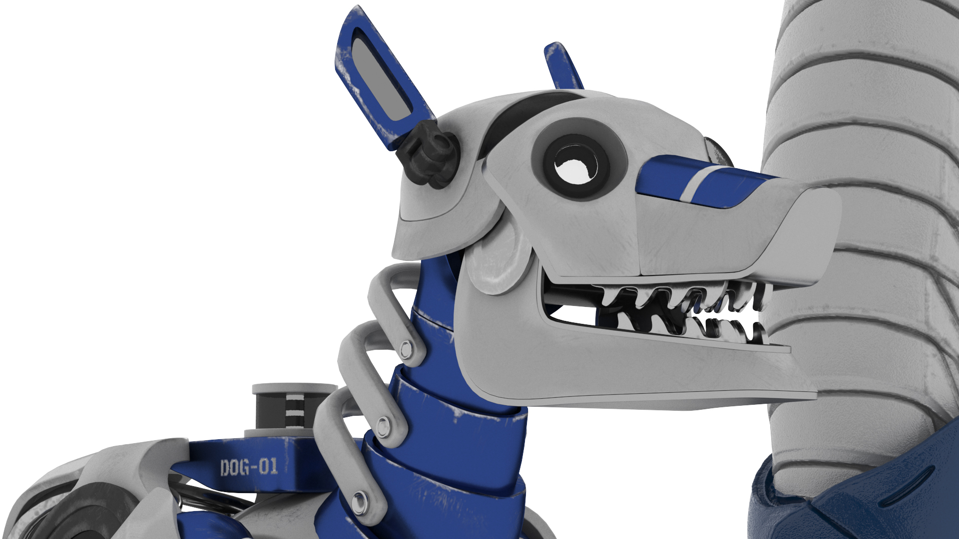 Sci Fi Cop with Robotic Dog Rigged 3D model