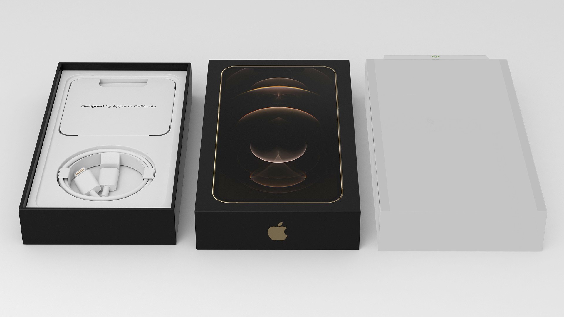 3D iPhone 12 Pro Max Box Gold