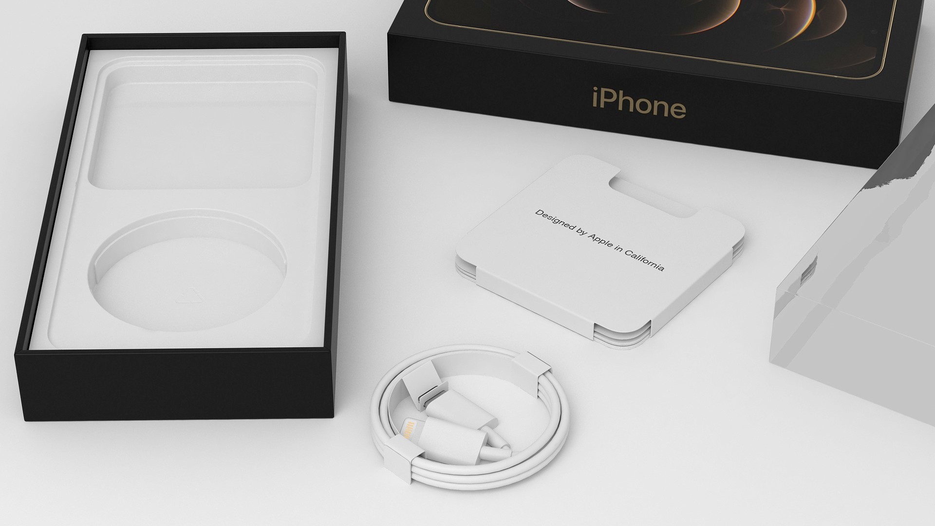 3D iPhone 12 Pro Max Box Gold