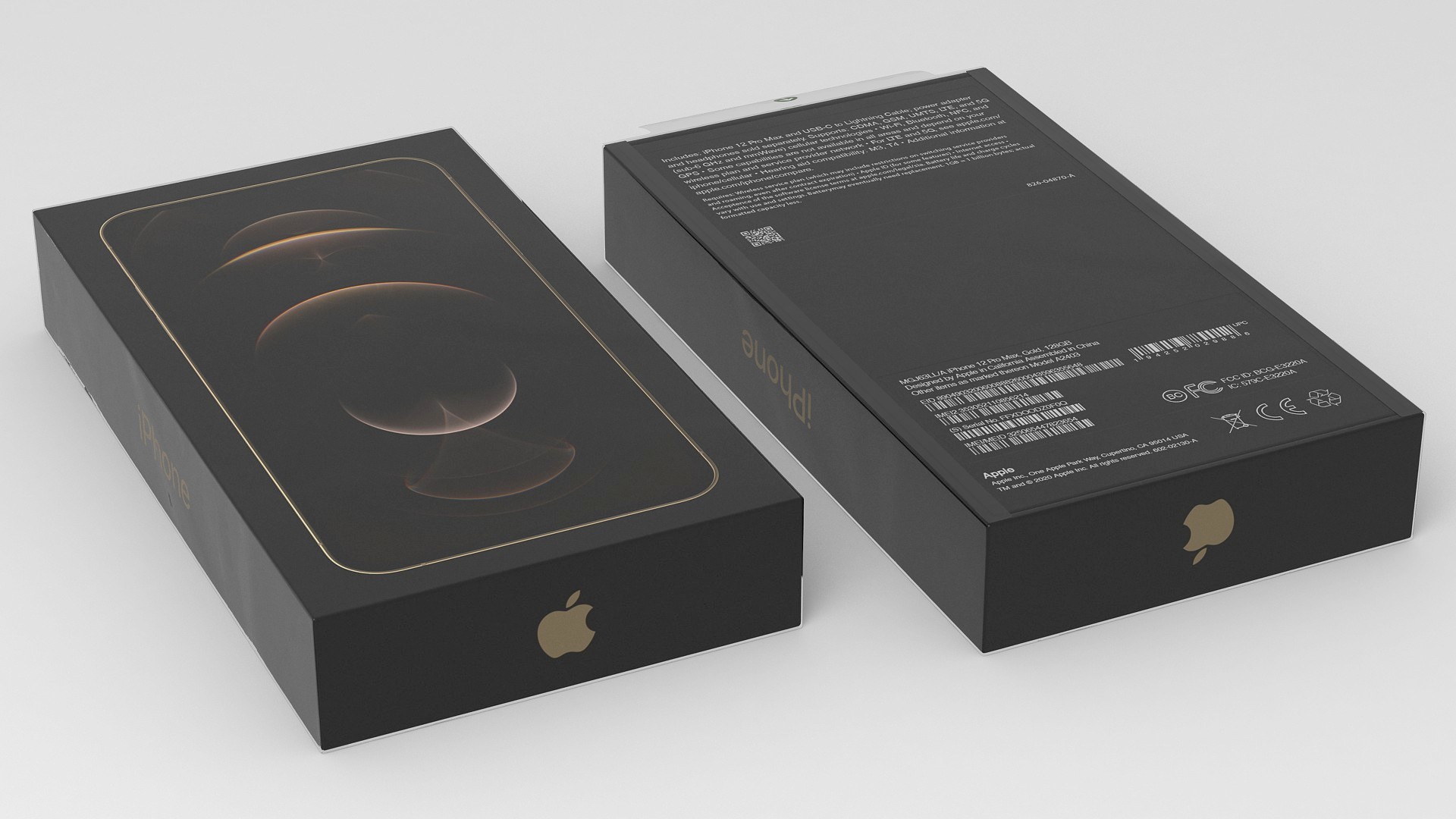 3D iPhone 12 Pro Max Box Gold