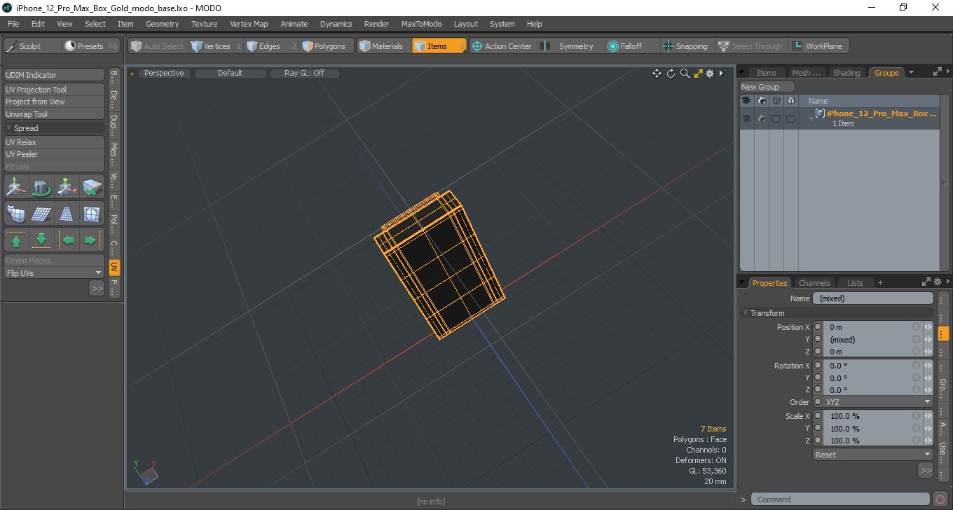 3D iPhone 12 Pro Max Box Gold