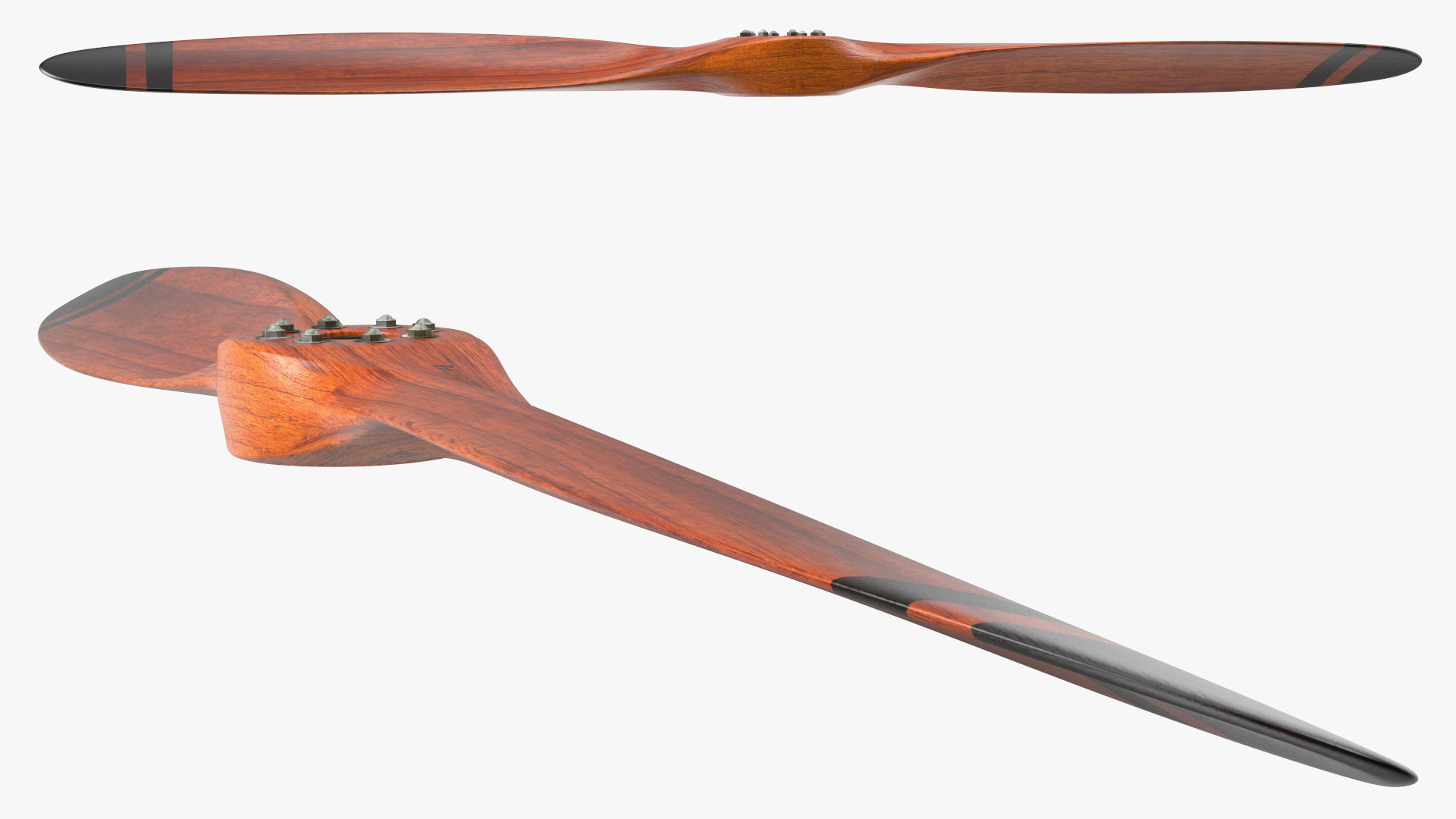 3D Vintage Wooden Airplane Propeller model