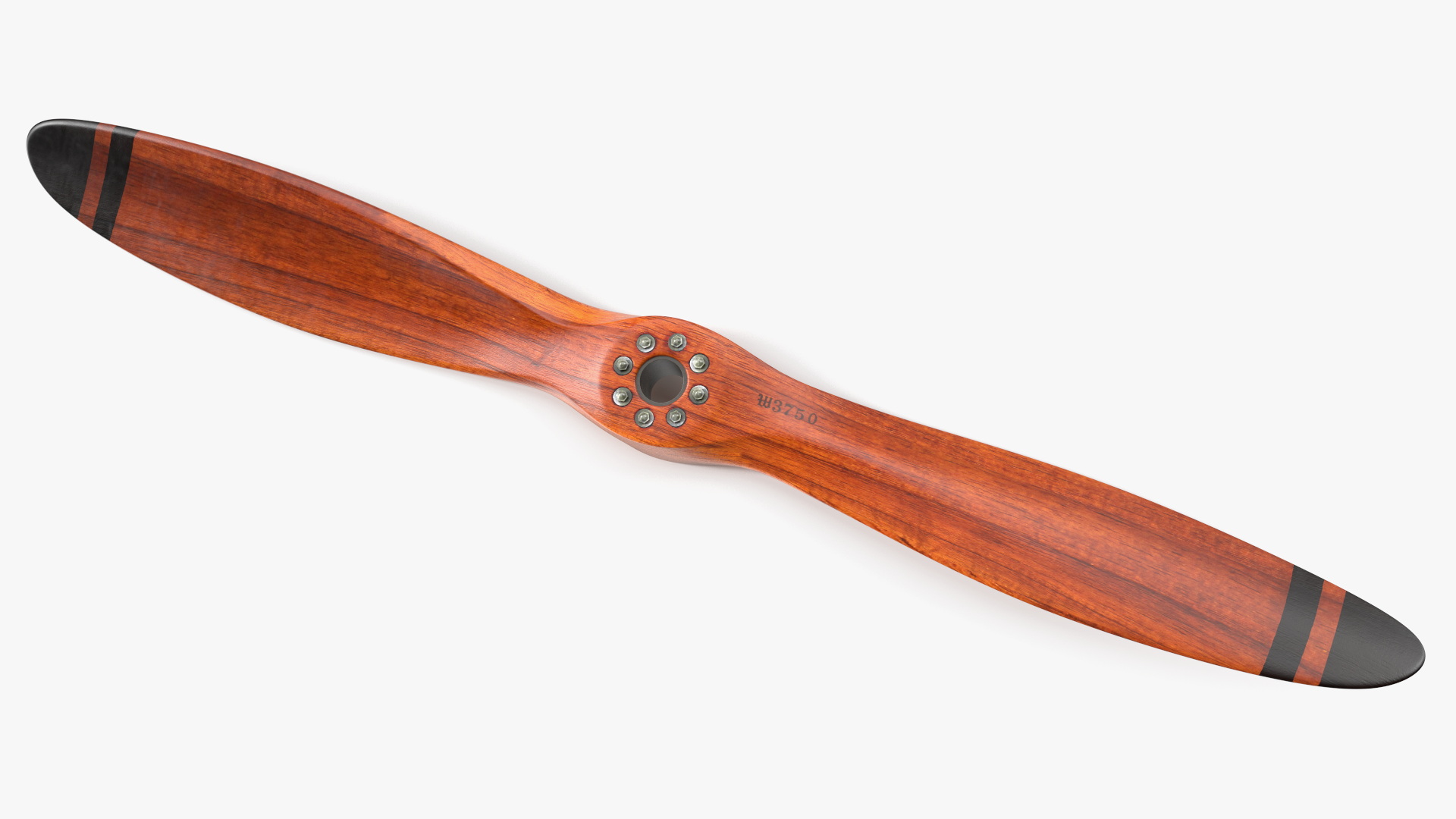 3D Vintage Wooden Airplane Propeller model