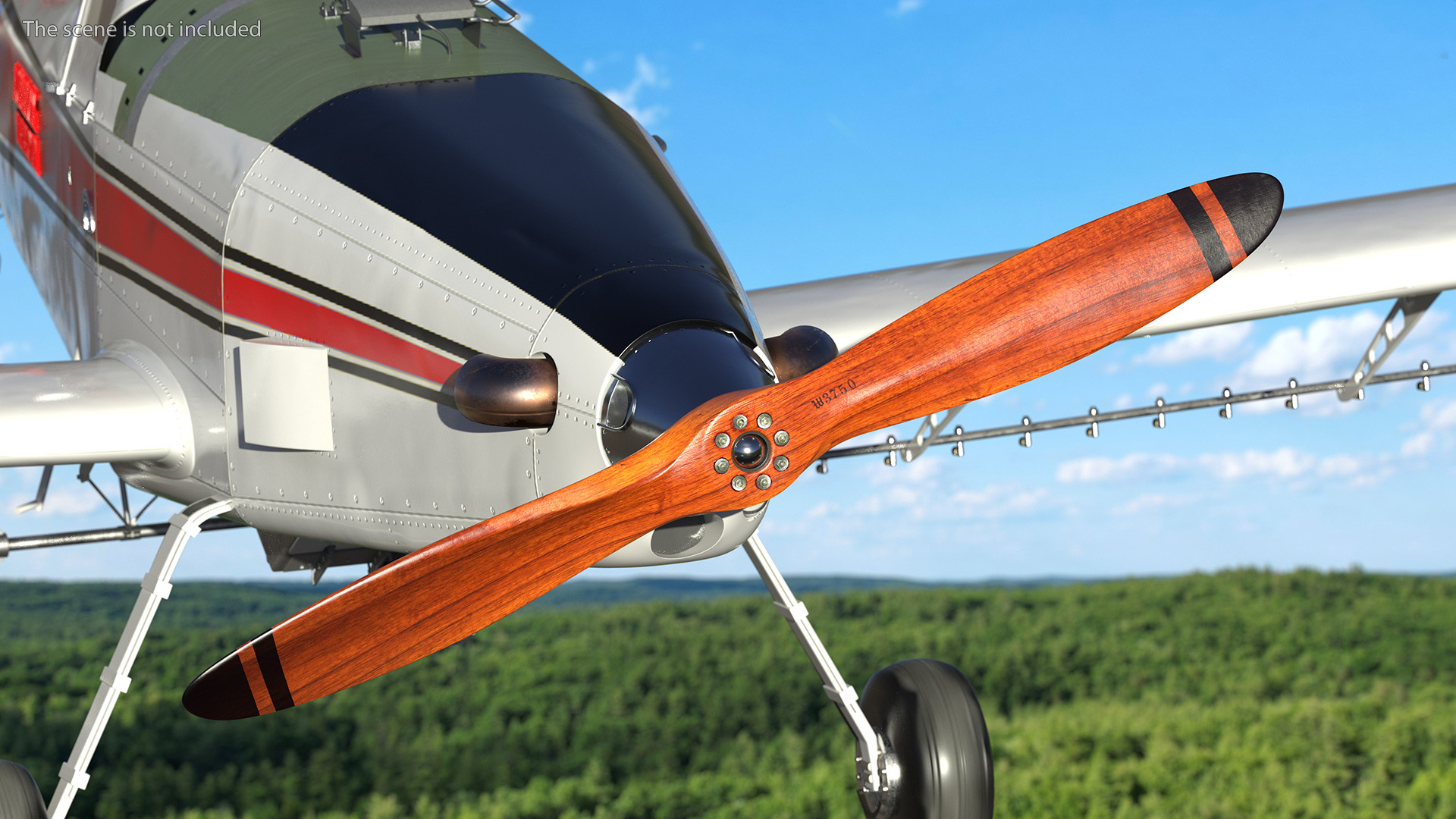 3D Vintage Wooden Airplane Propeller model