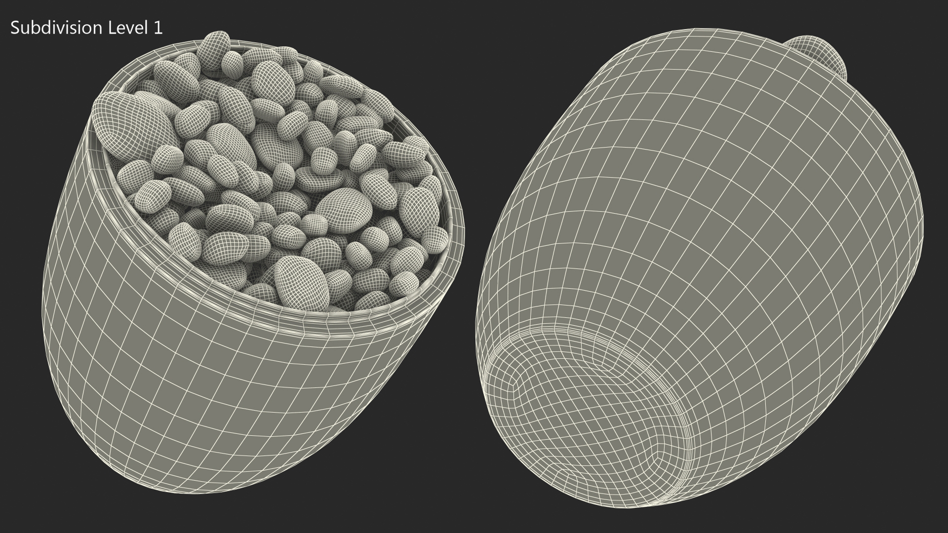 3D Tree Pot with Decorative Pebble