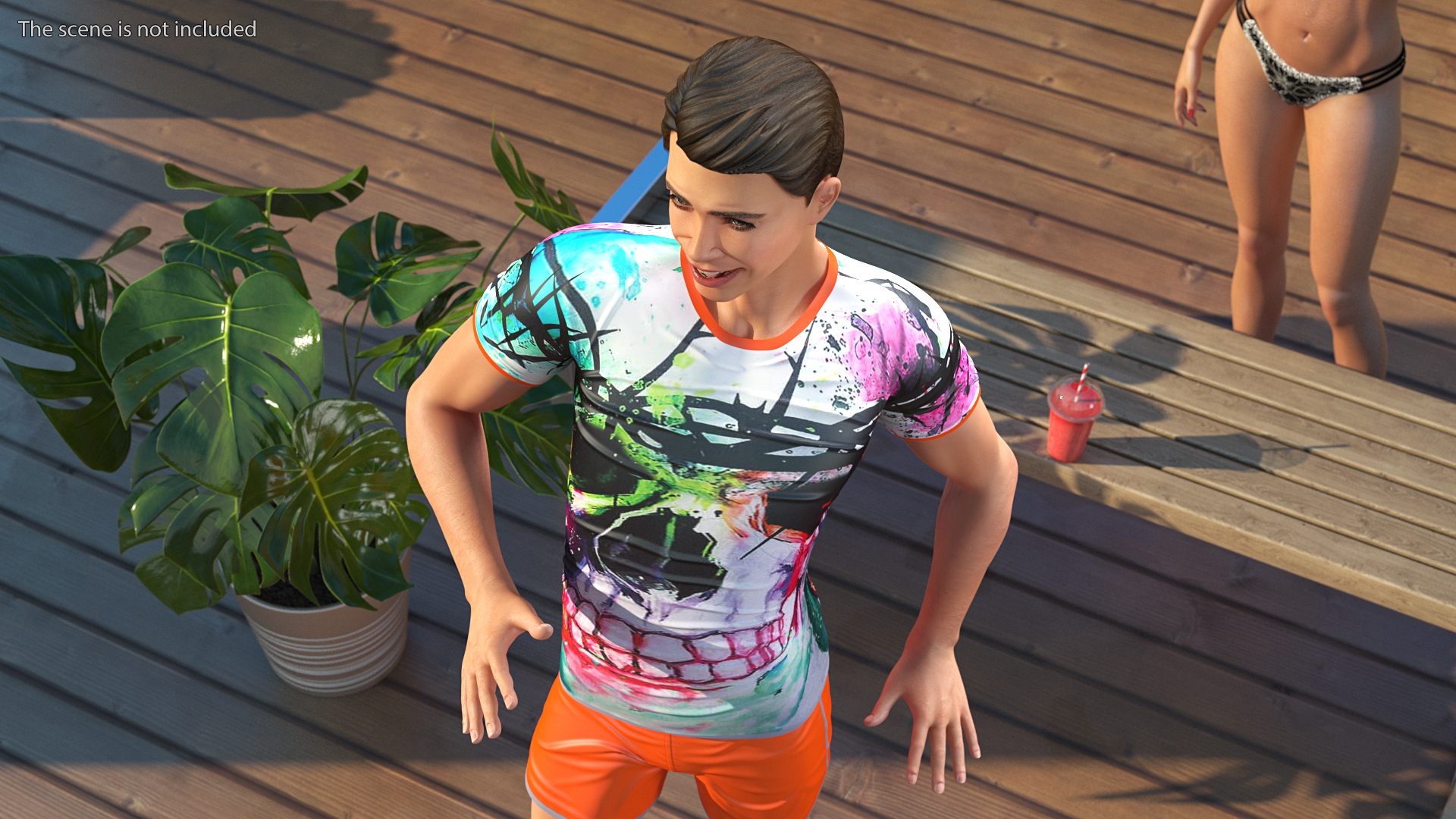 3D Teen Boy Summer Clothes model
