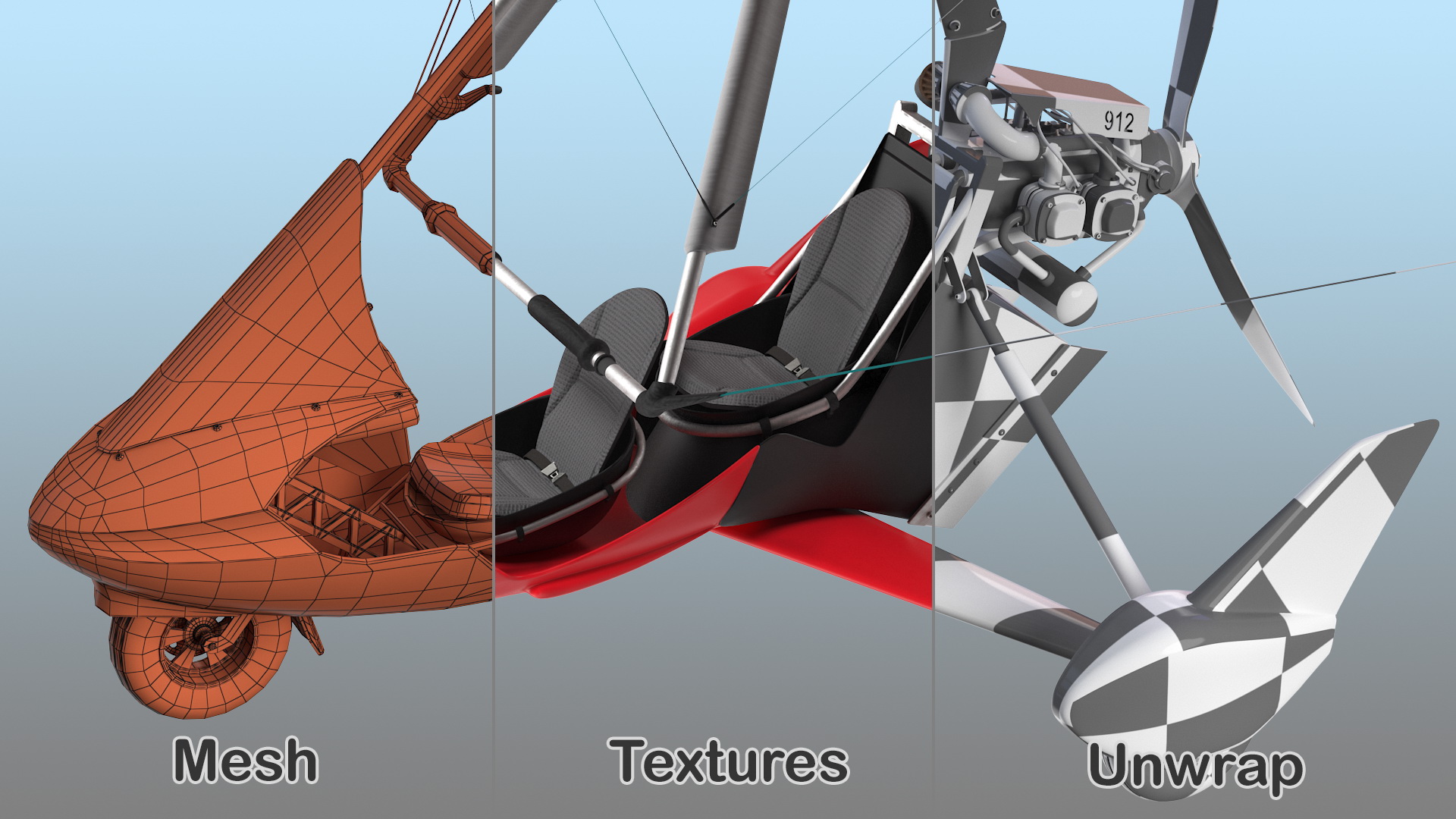 3D Tandem Ultralight Trike Generic