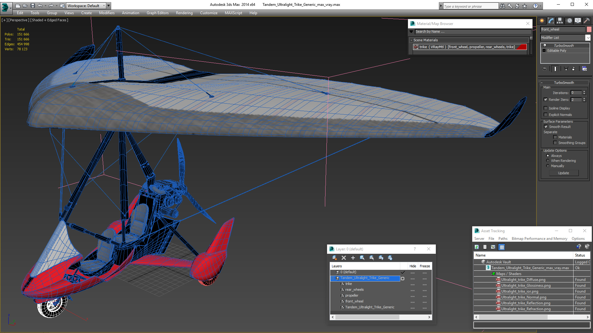 3D Tandem Ultralight Trike Generic