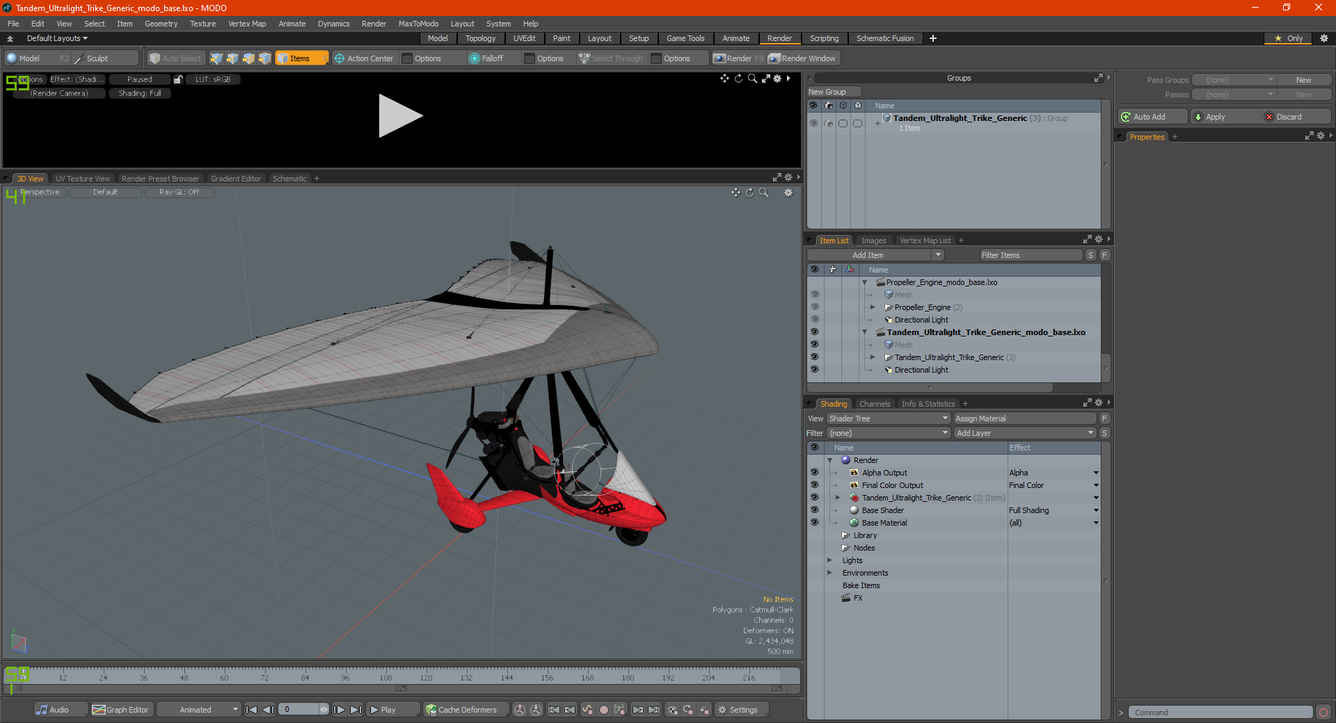 3D Tandem Ultralight Trike Generic