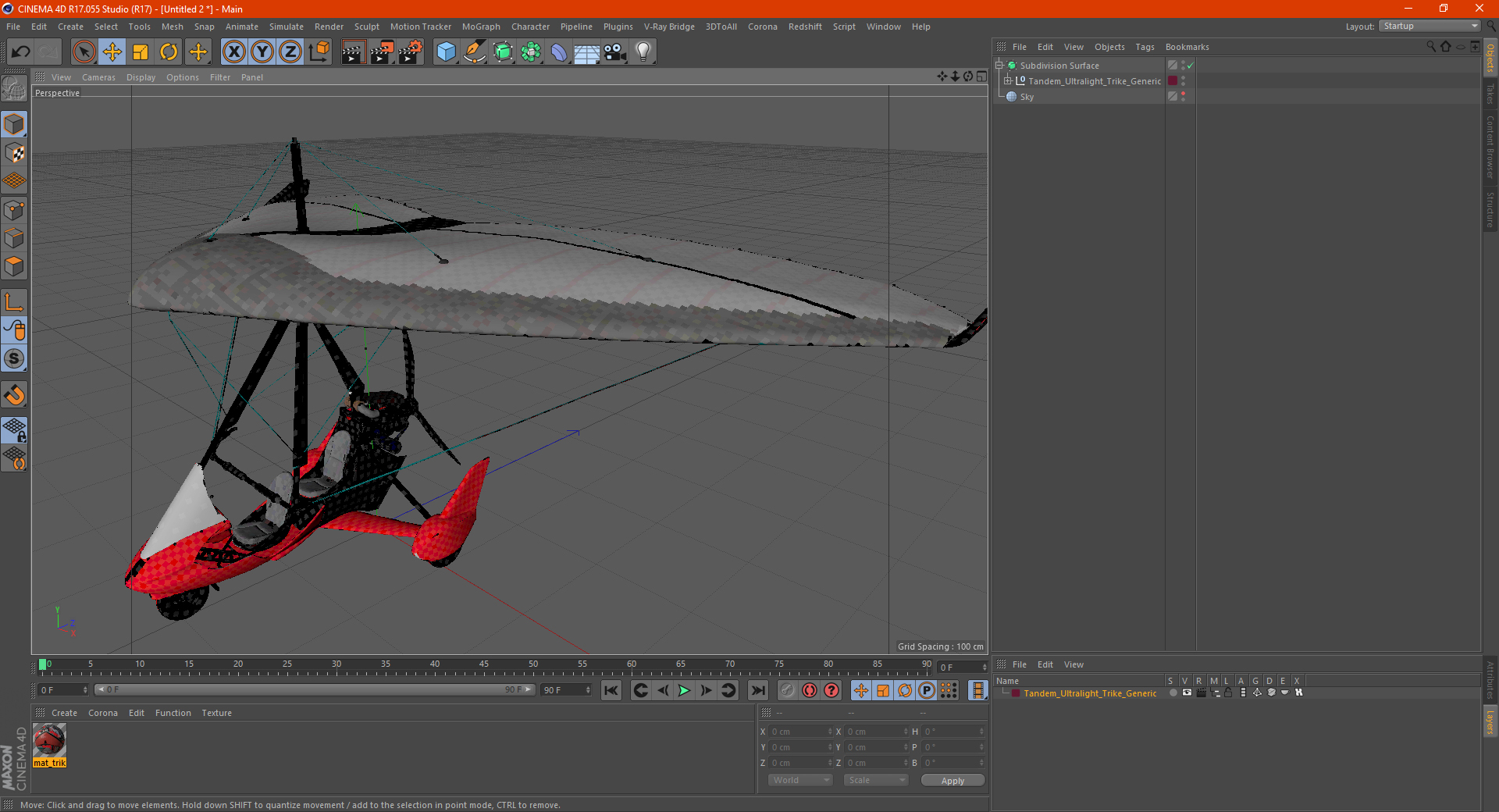 3D Tandem Ultralight Trike Generic
