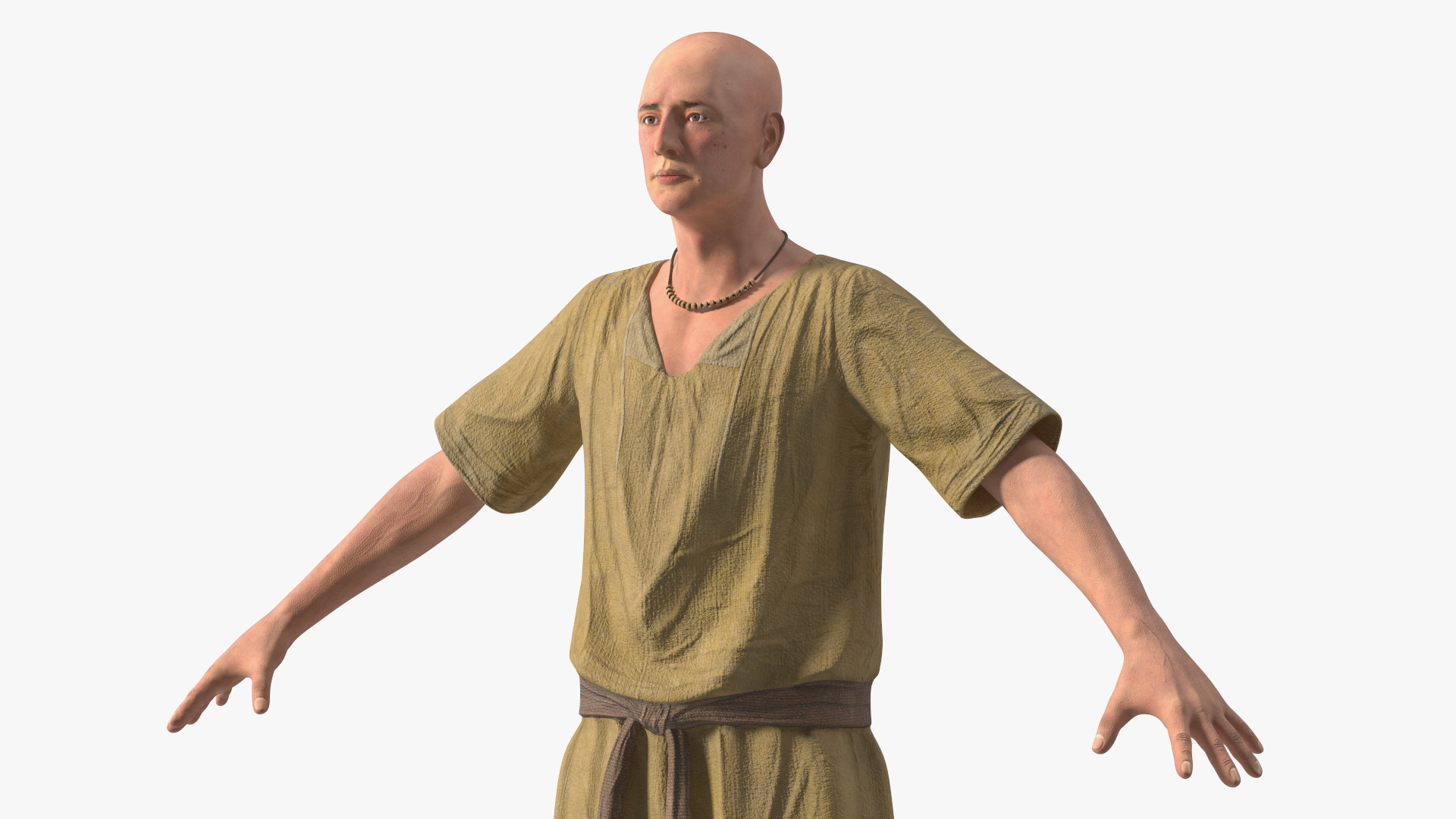 3D Ancient Priest A-Pose