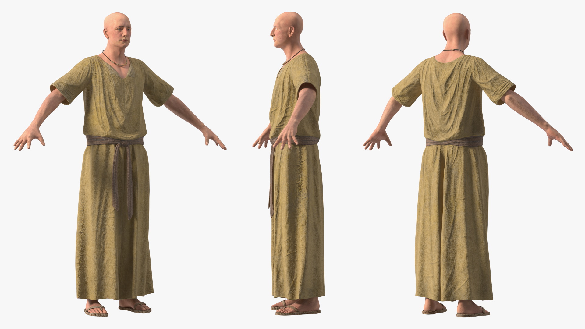 3D Ancient Priest A-Pose