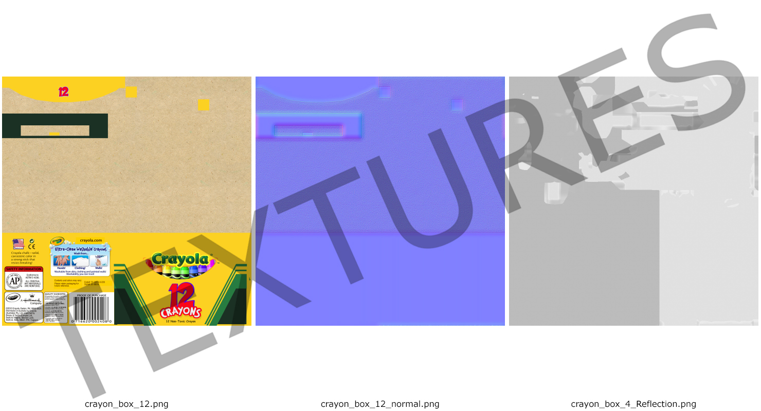 3D model Crayons Box 12 Count