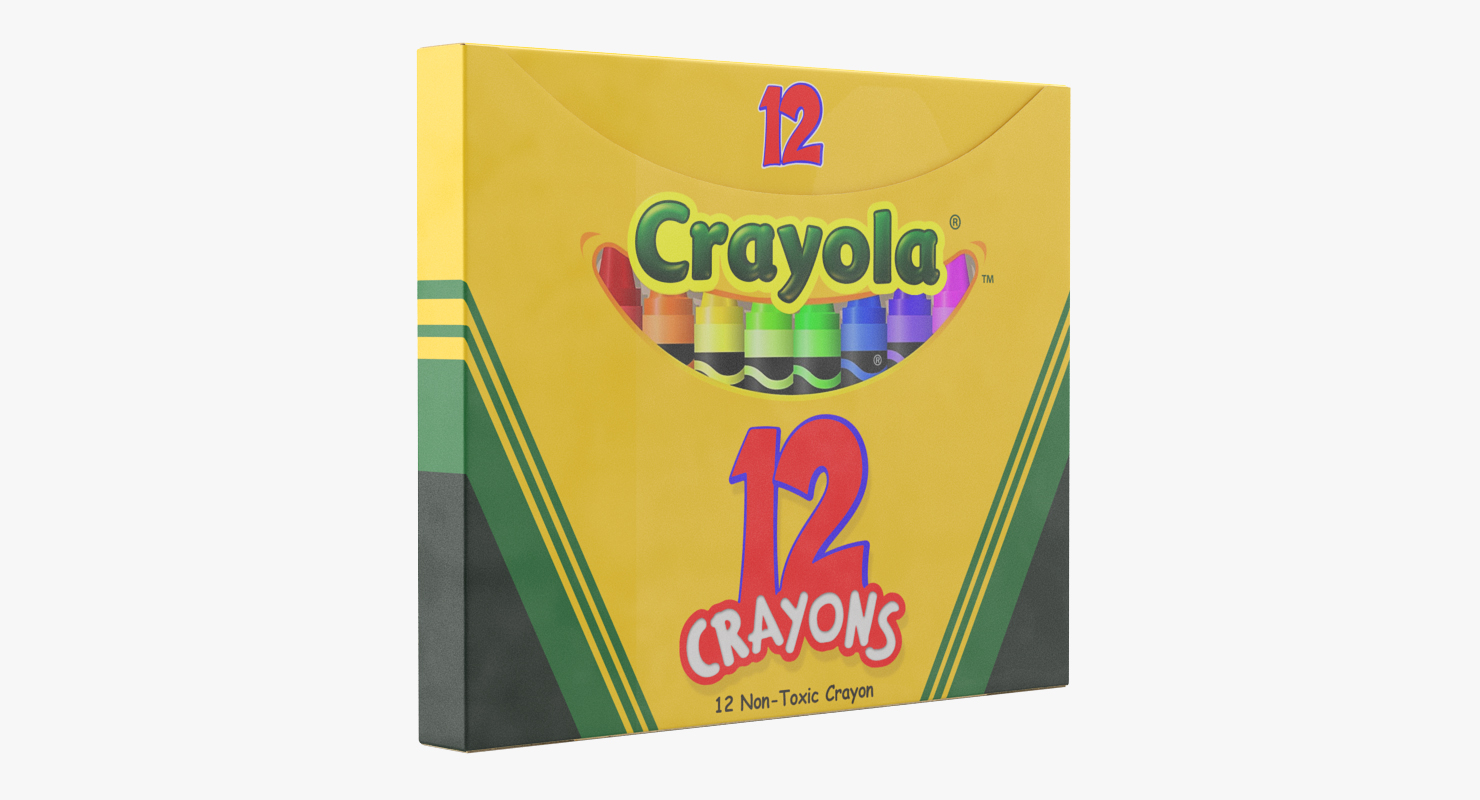 3D model Crayons Box 12 Count