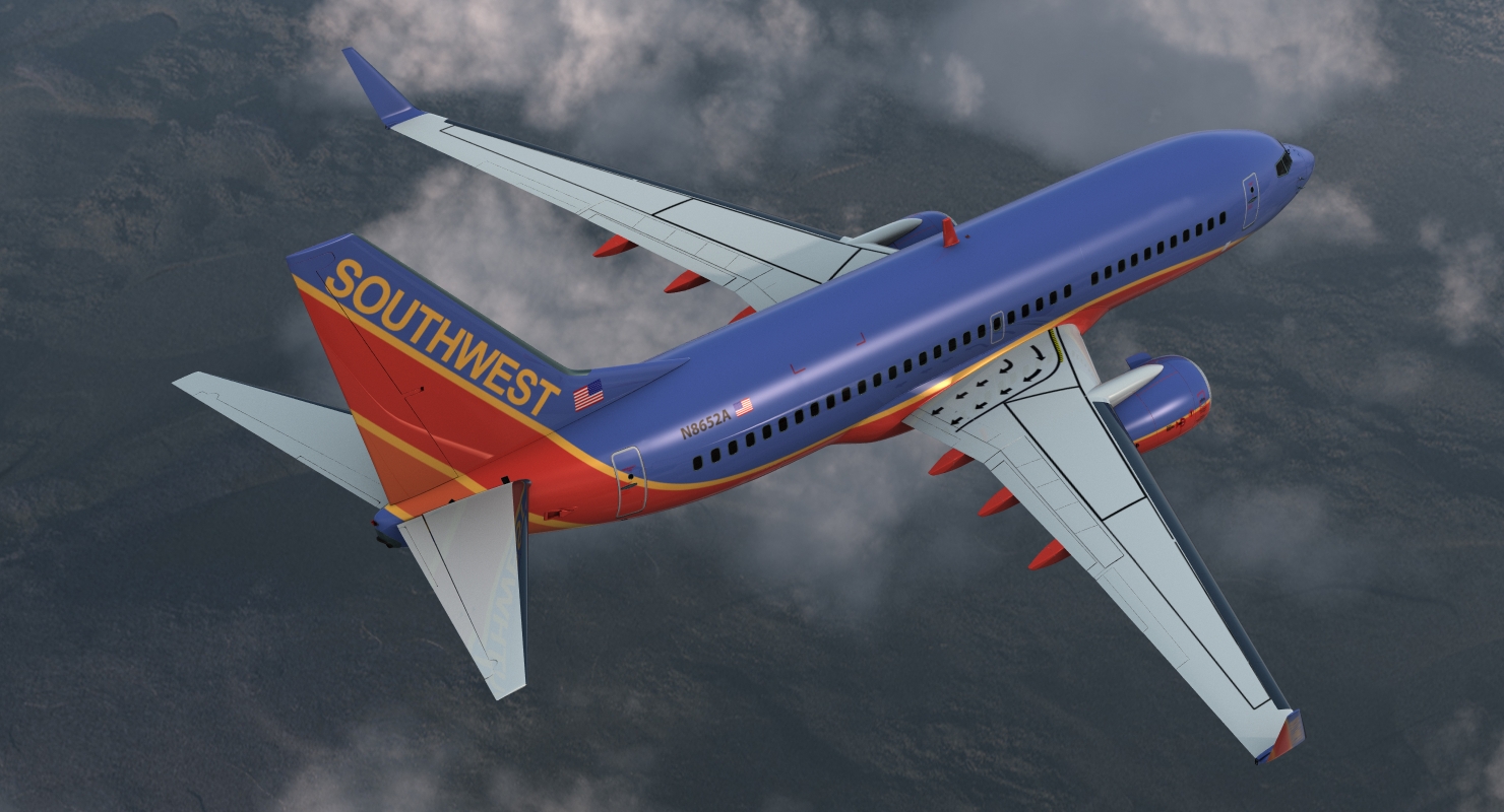 Boeing 737 700 with Interior Southwest Airlines 3D
