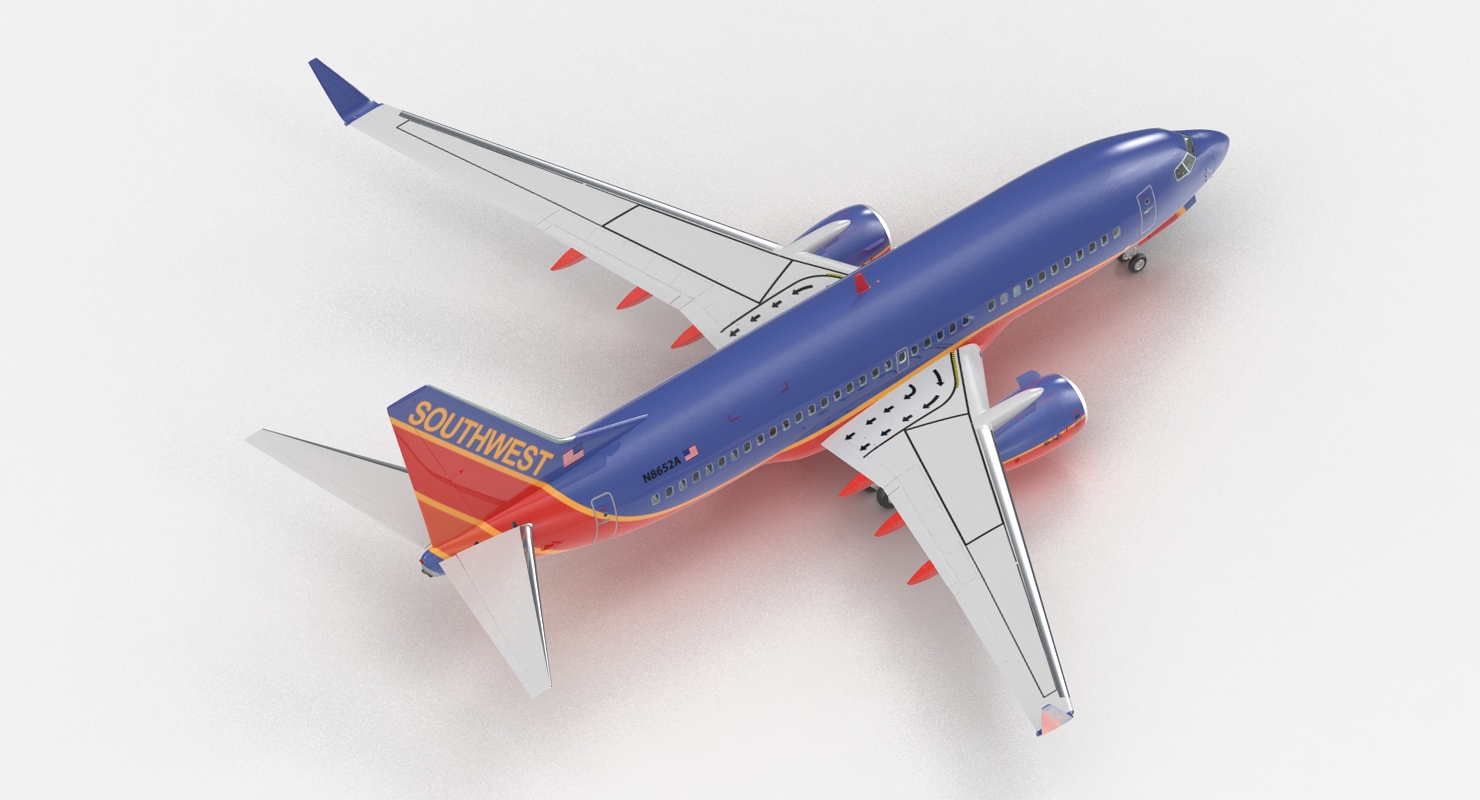Boeing 737 700 with Interior Southwest Airlines 3D
