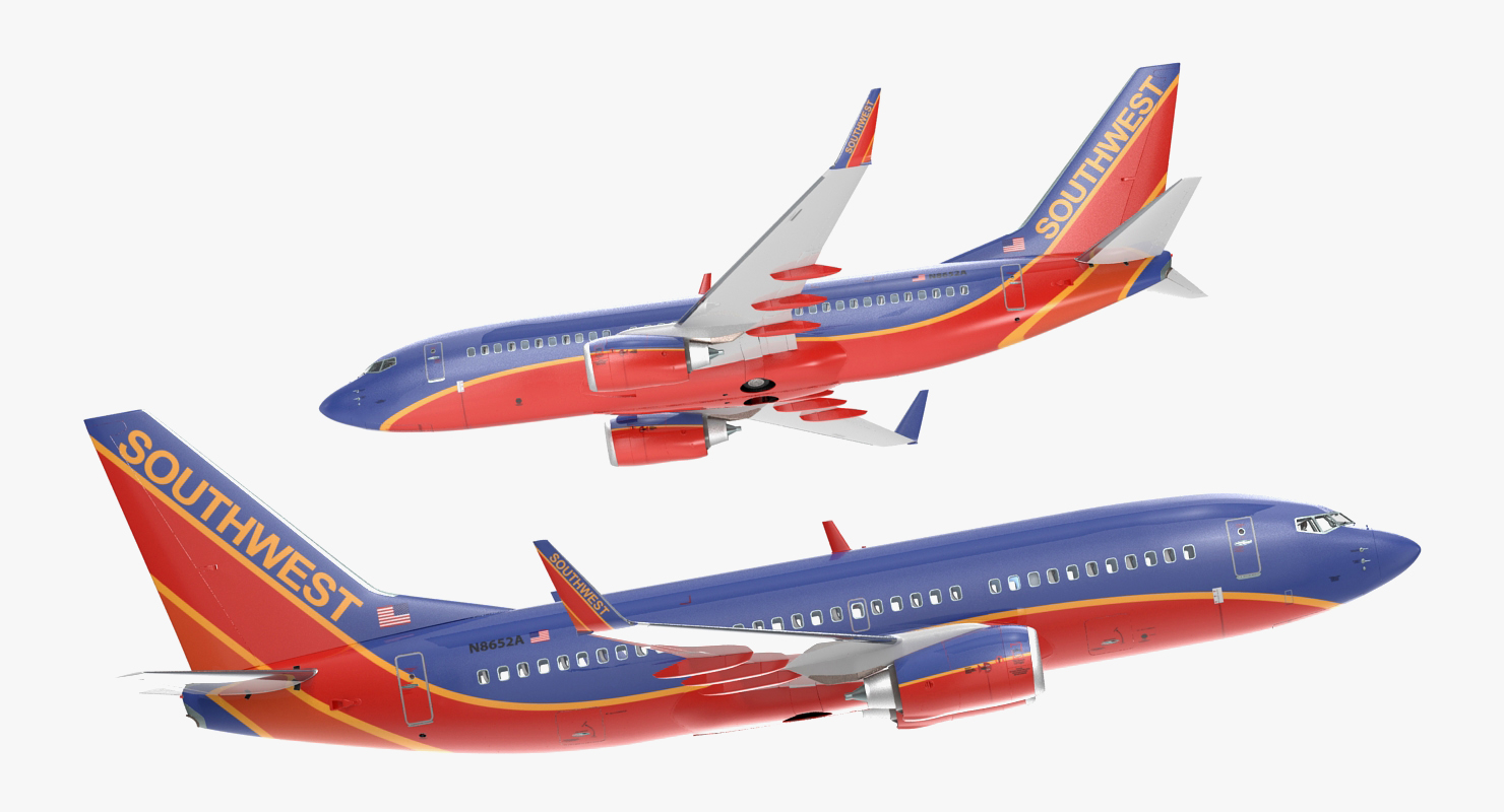 Boeing 737 700 with Interior Southwest Airlines 3D