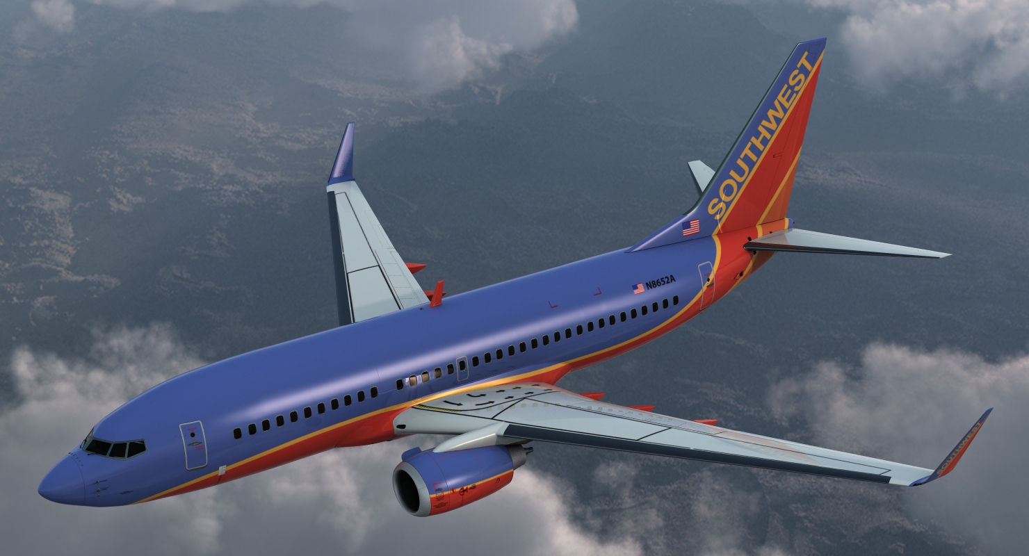 Boeing 737 700 with Interior Southwest Airlines 3D
