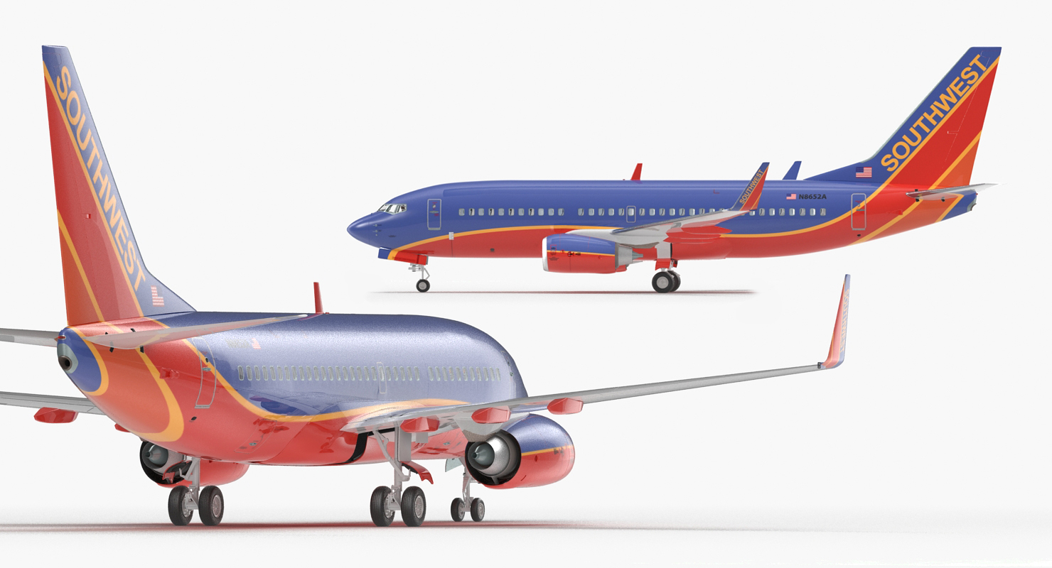 Boeing 737 700 with Interior Southwest Airlines 3D