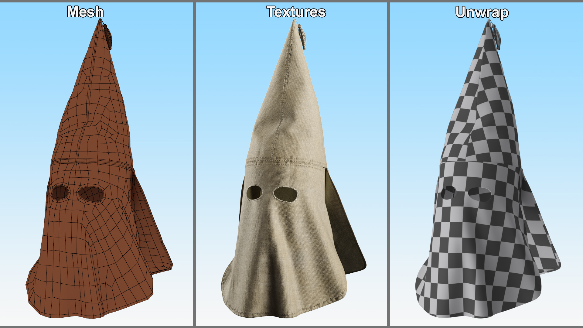 3D model Old Cap Ku Klux Klan