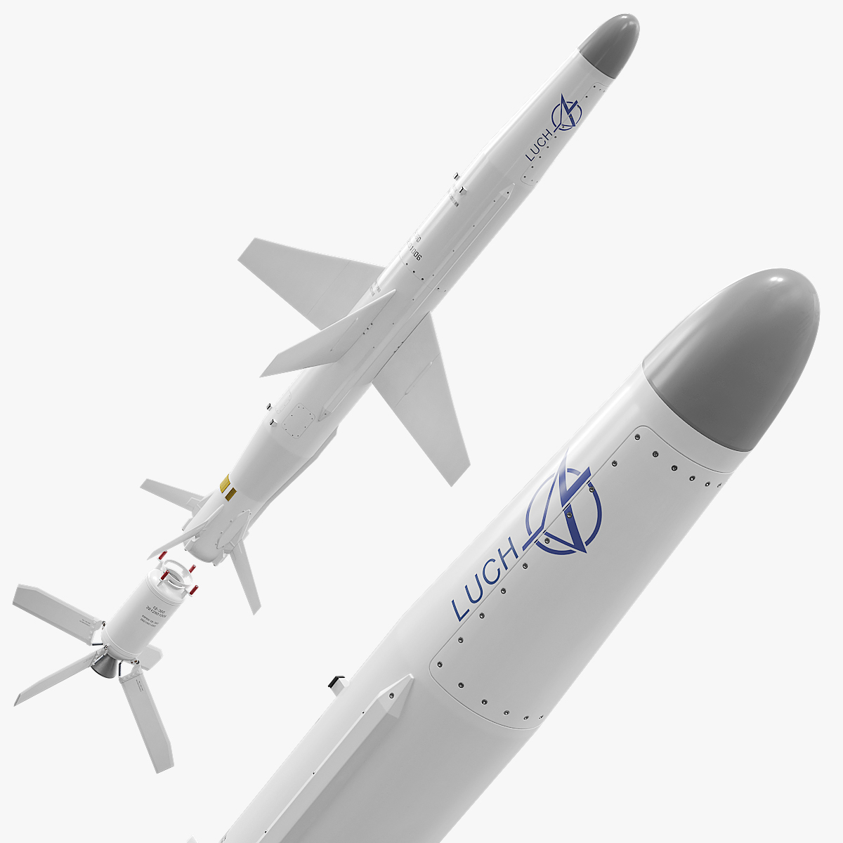 Luch Neptune Anti Ship Missile R360L 3D model preview