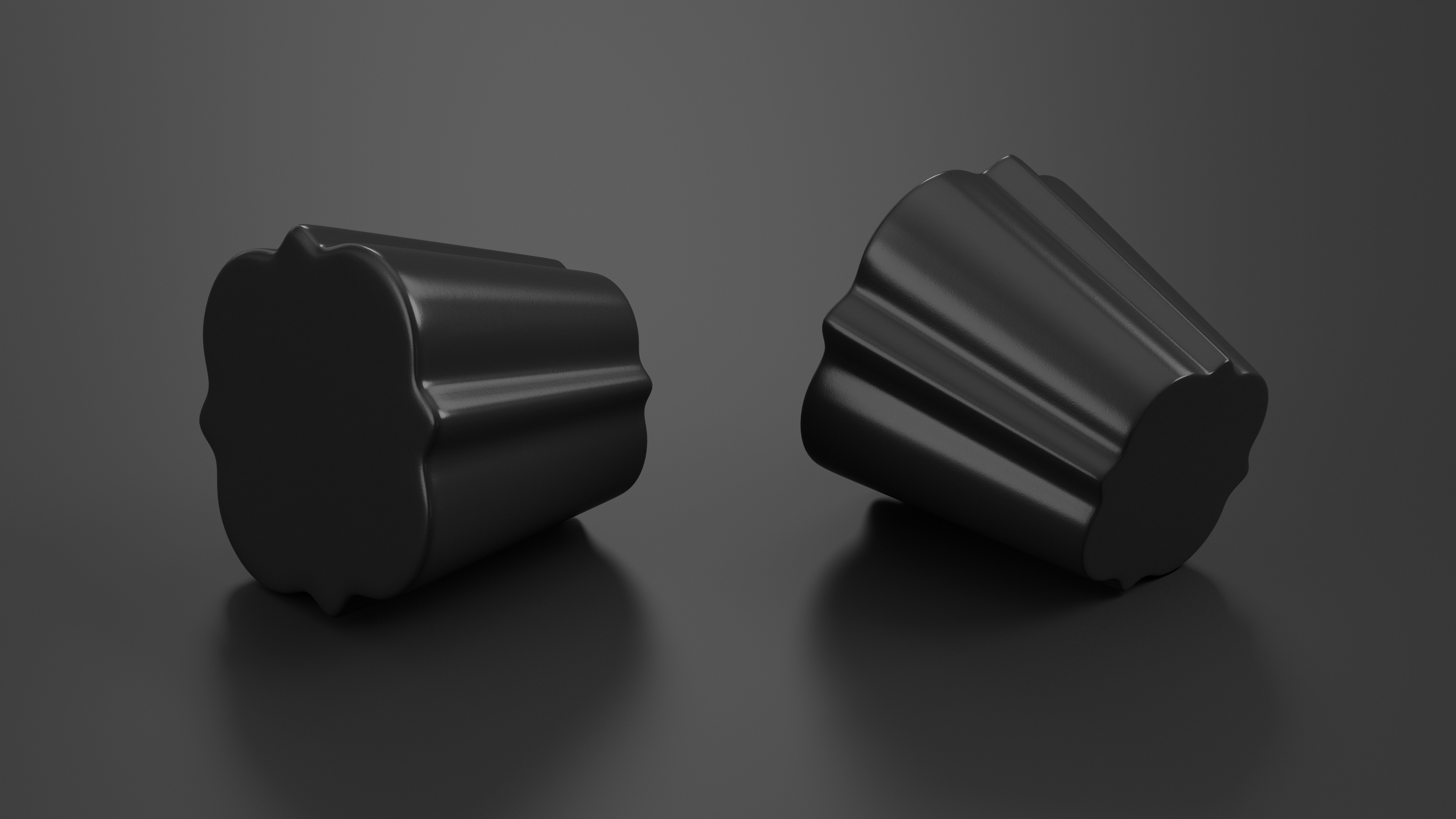 Kitchen Cabinet Handle Knob Designed Black 3D