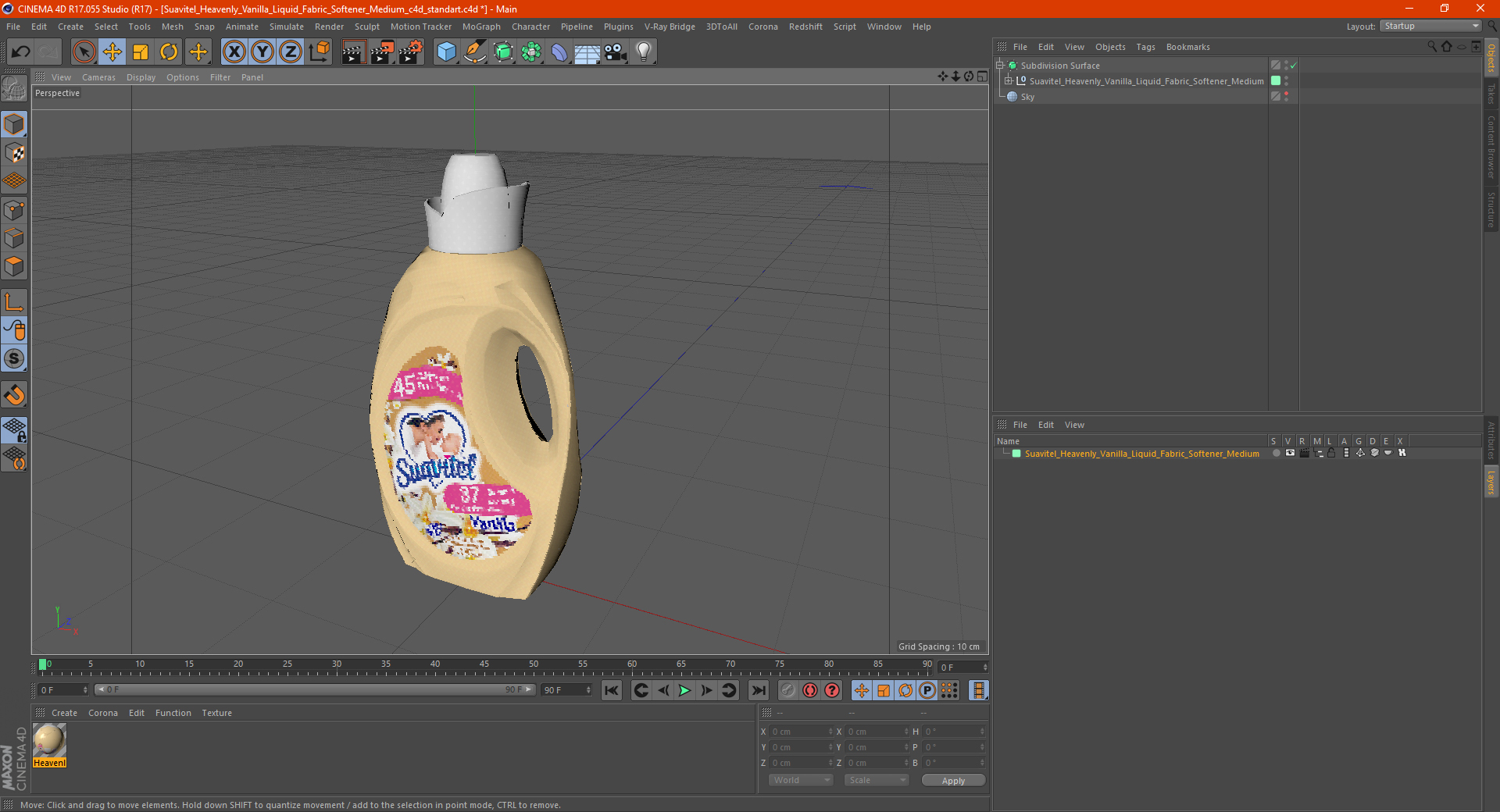 3D model Suavitel Heavenly Vanilla Liquid Fabric Softener Medium