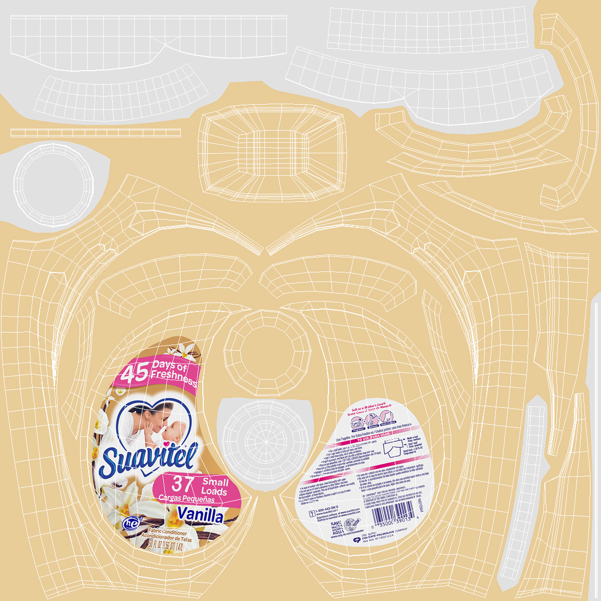 3D model Suavitel Heavenly Vanilla Liquid Fabric Softener Medium