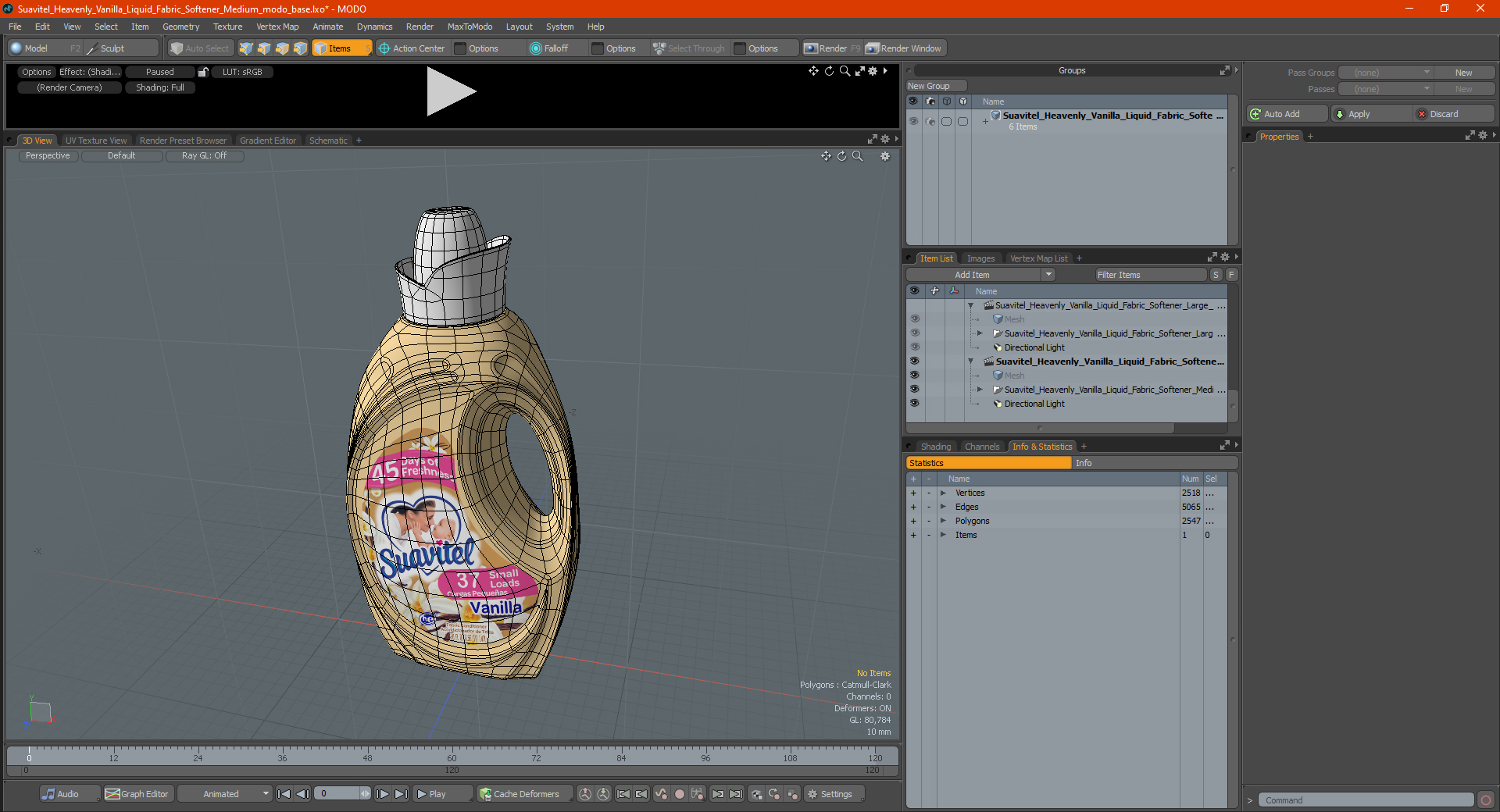 3D model Suavitel Heavenly Vanilla Liquid Fabric Softener Medium