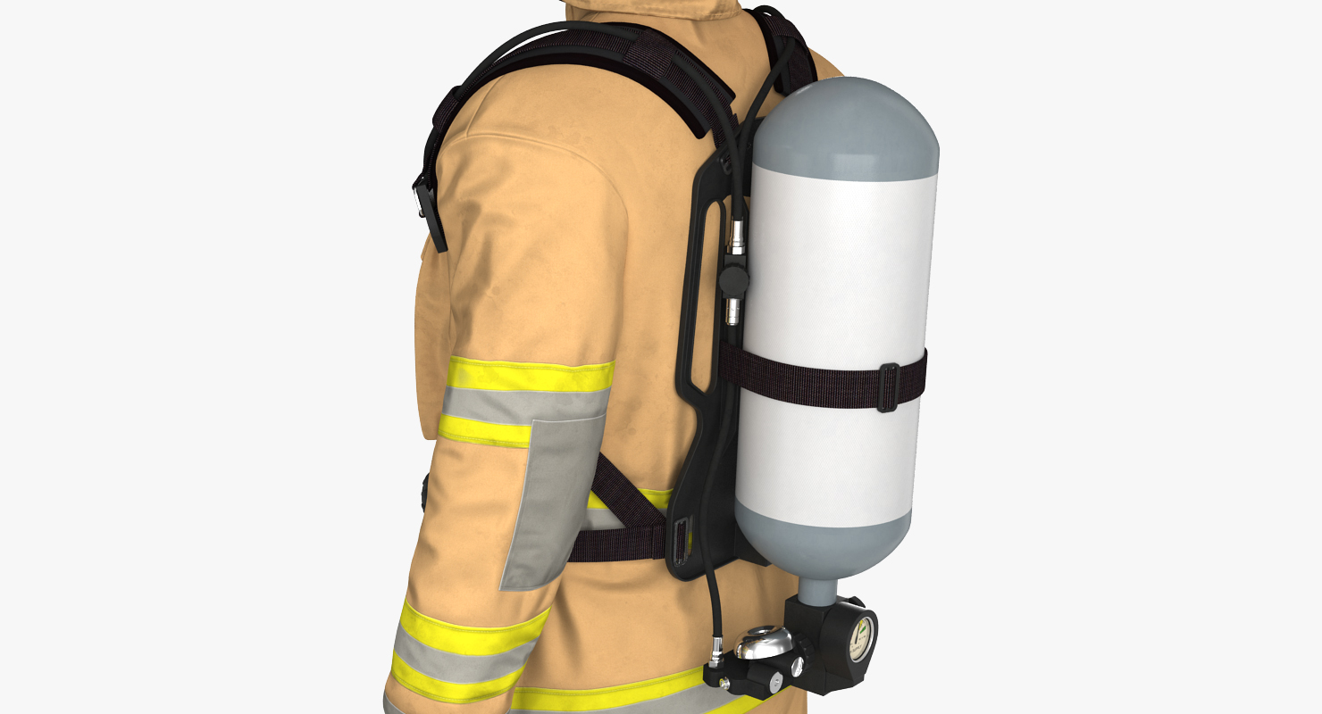 3D model Firefighter Standing Pose