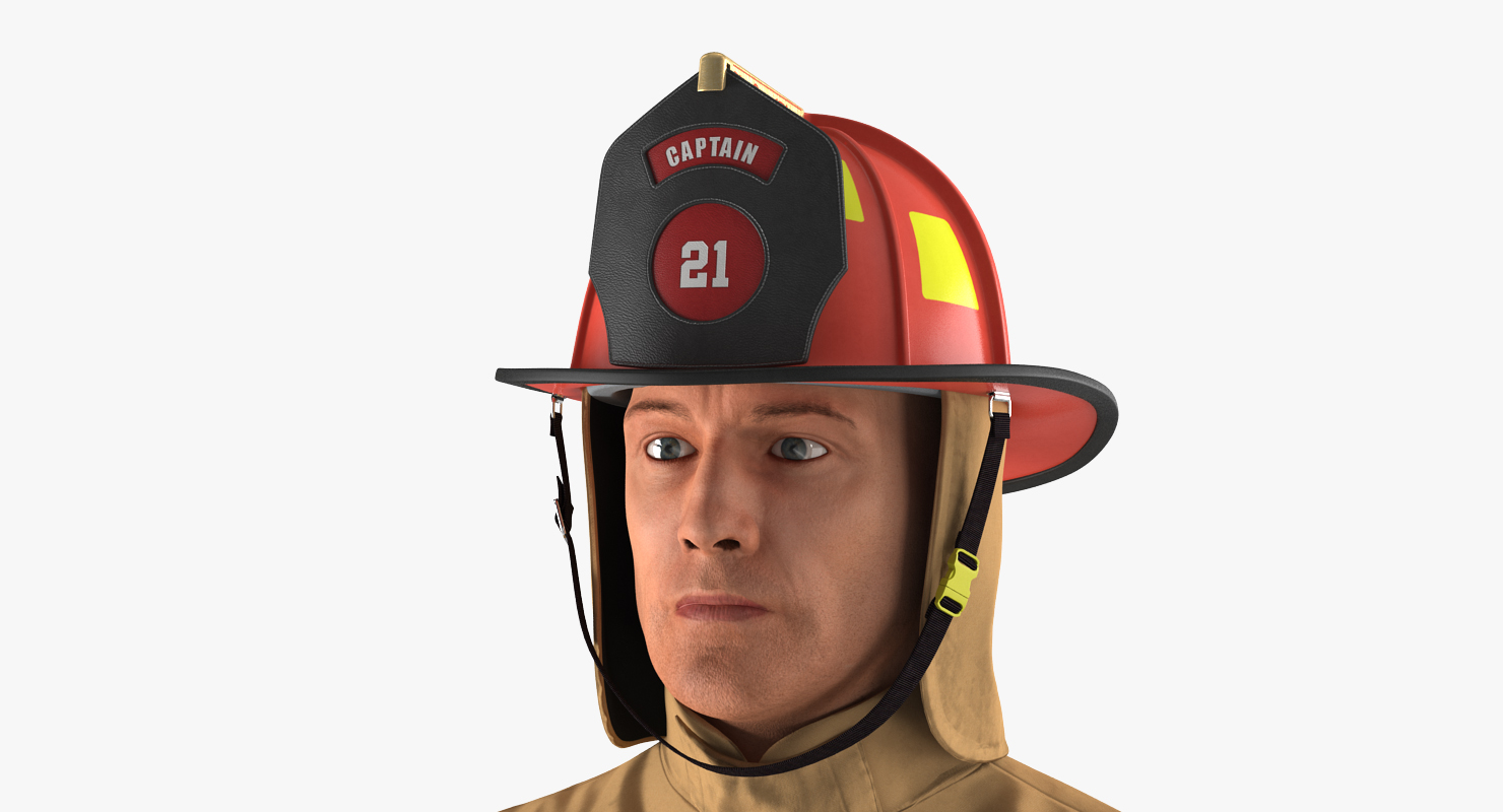 3D model Firefighter Standing Pose