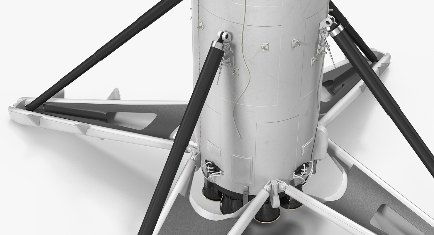 3D Falcon 9 First Stage with Landing Legs model